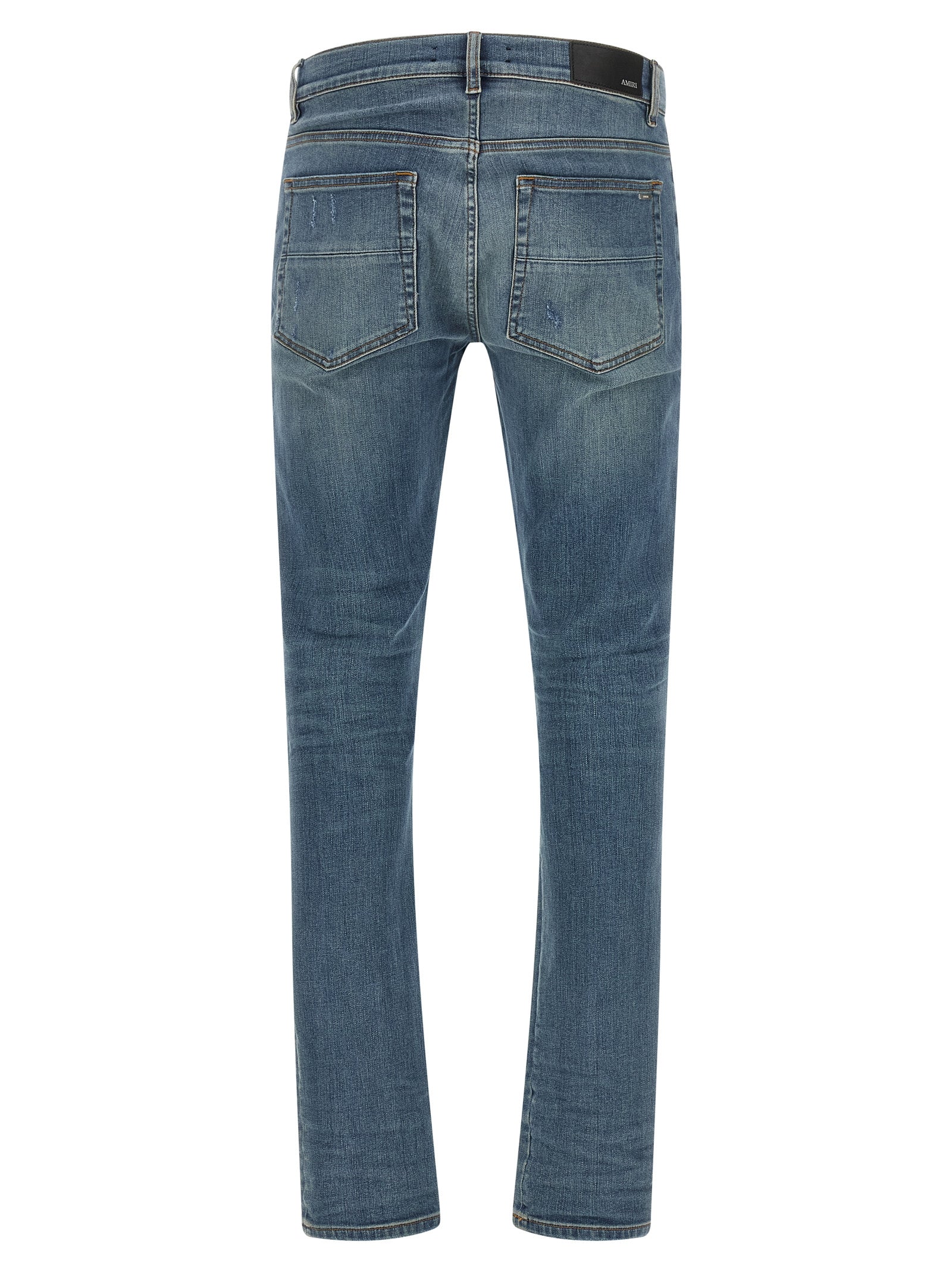 Amiri Blaue Baumwoll-Skinny-Jeans