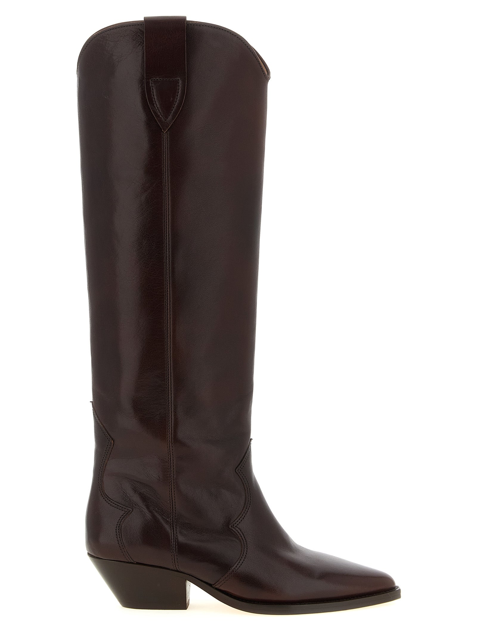 Isabel Marant Over-the-Knee-Stiefel in Bordeaux-Rindsleder