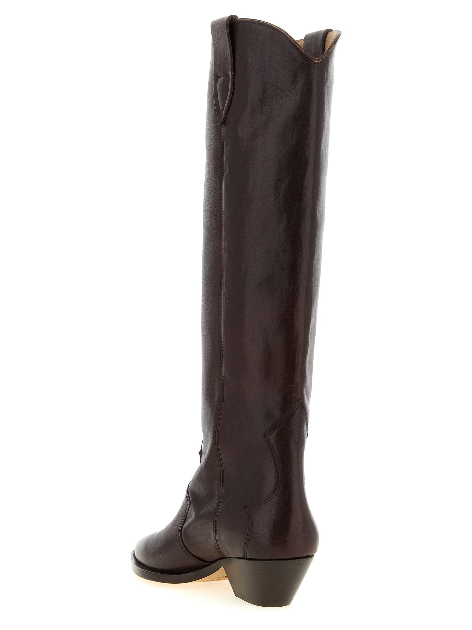 Isabel Marant Over-the-Knee-Stiefel in Bordeaux-Rindsleder