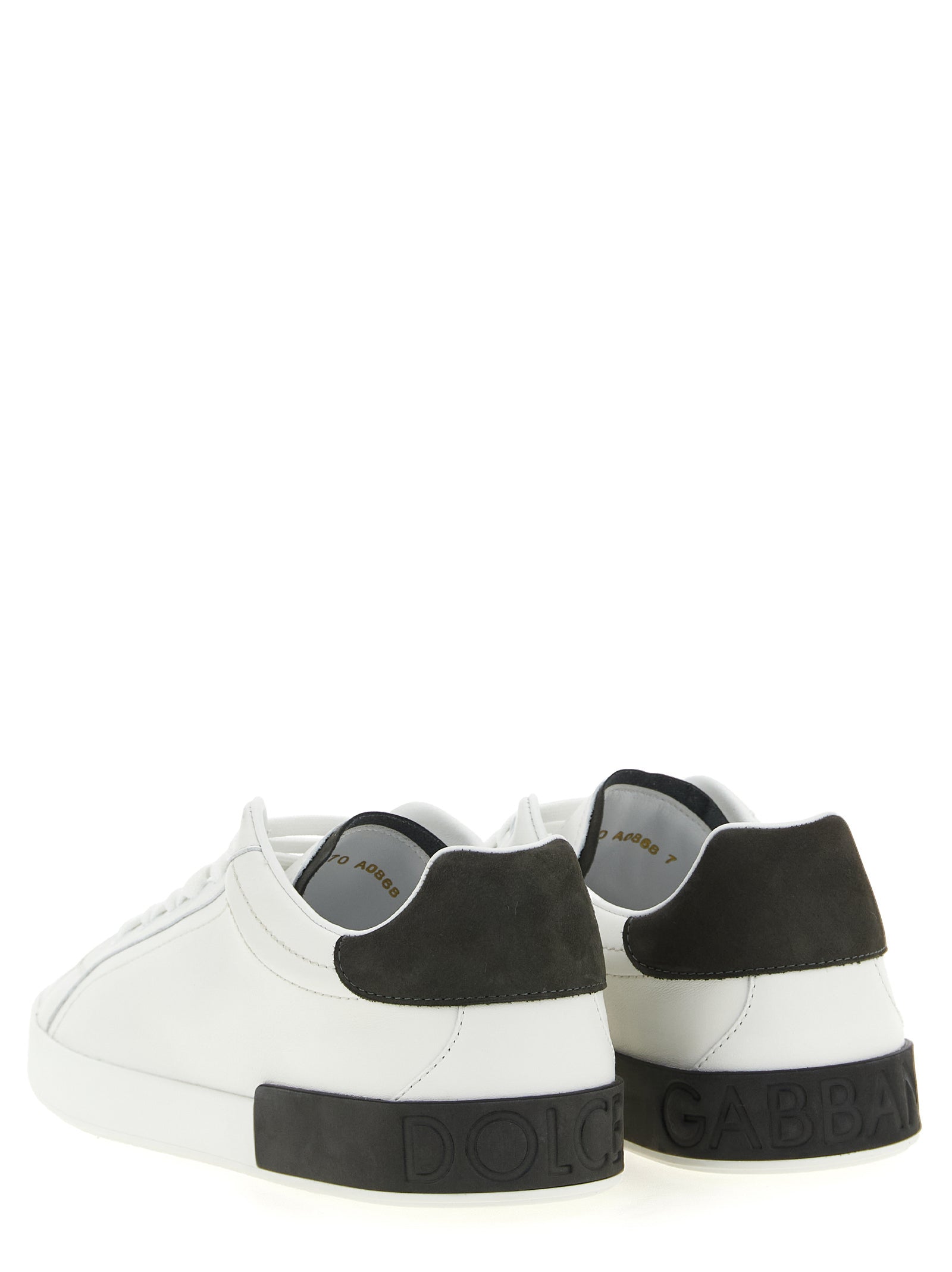 Dolce & Gabbana Weiße Kalbsleder Low-Top-Sneaker