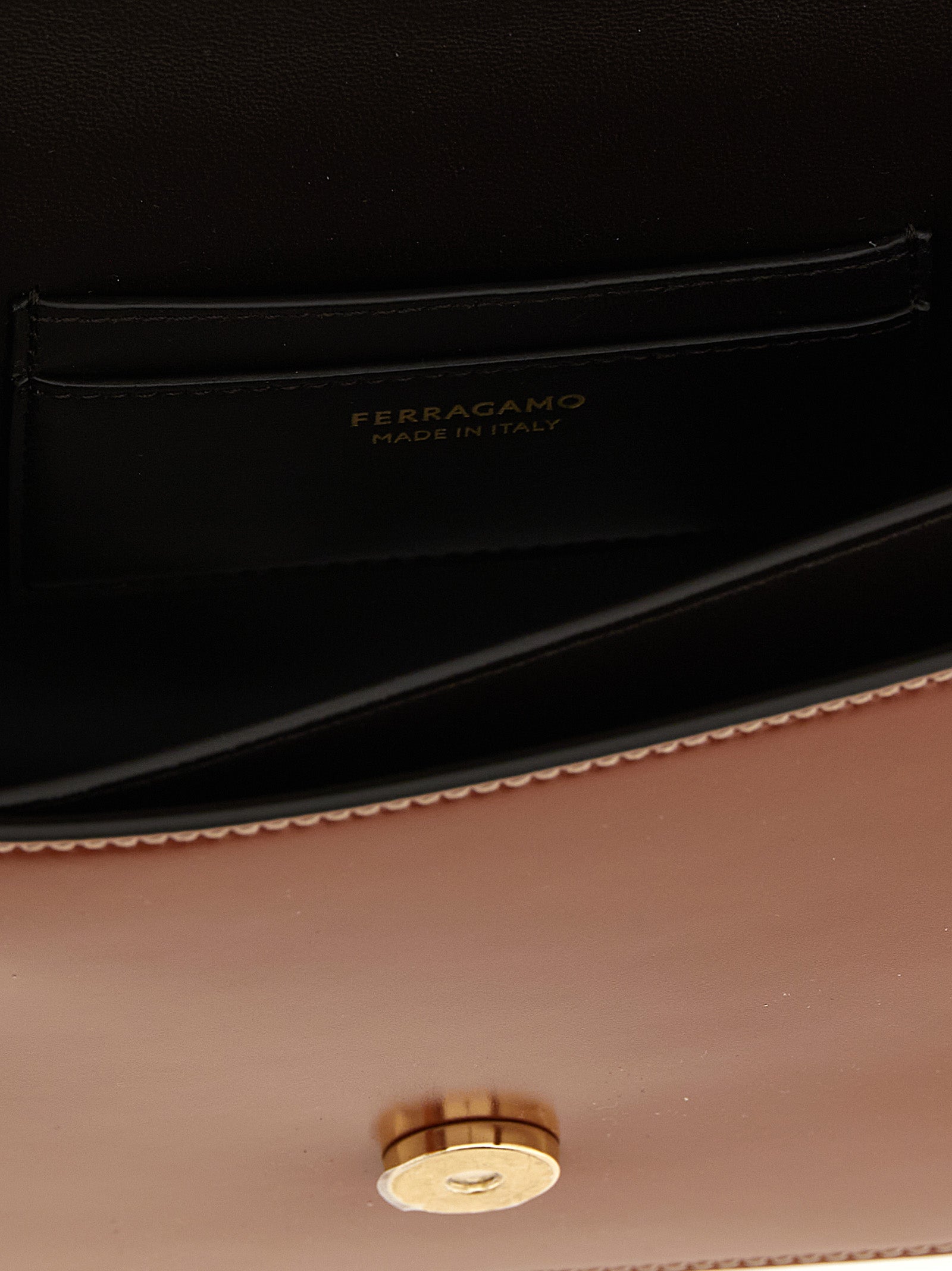 Ferragamo Umhängetasche aus braunem Kalbsleder