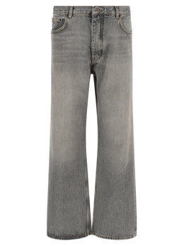 Off-White Graue Jeans aus Baumwolle im Relaxed Fit