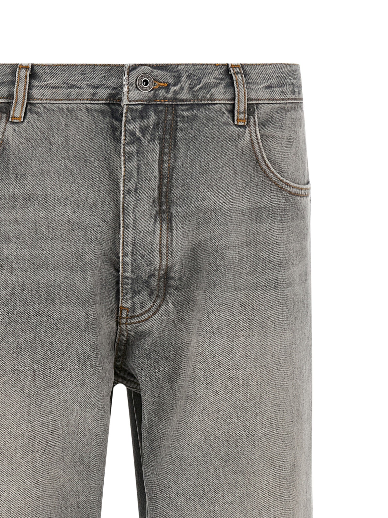 Off-White Graue Jeans aus Baumwolle im Relaxed Fit
