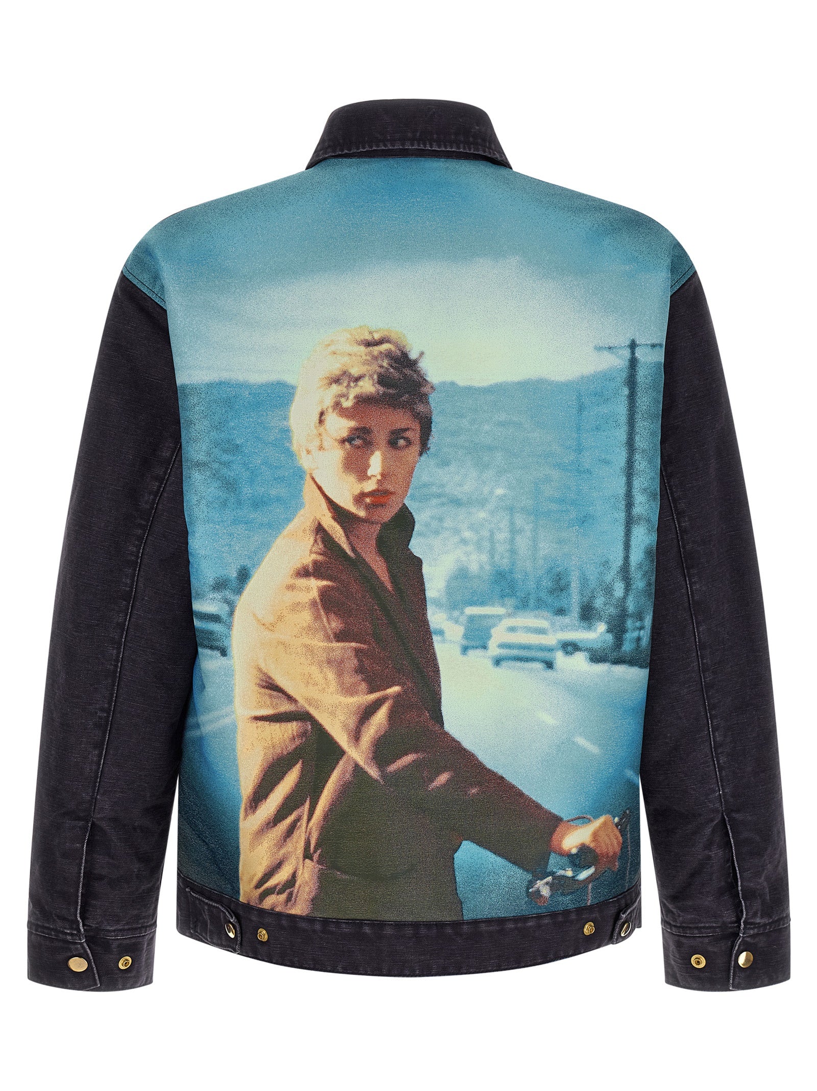 Undercover Blaue Baumwolljacke in voller Länge