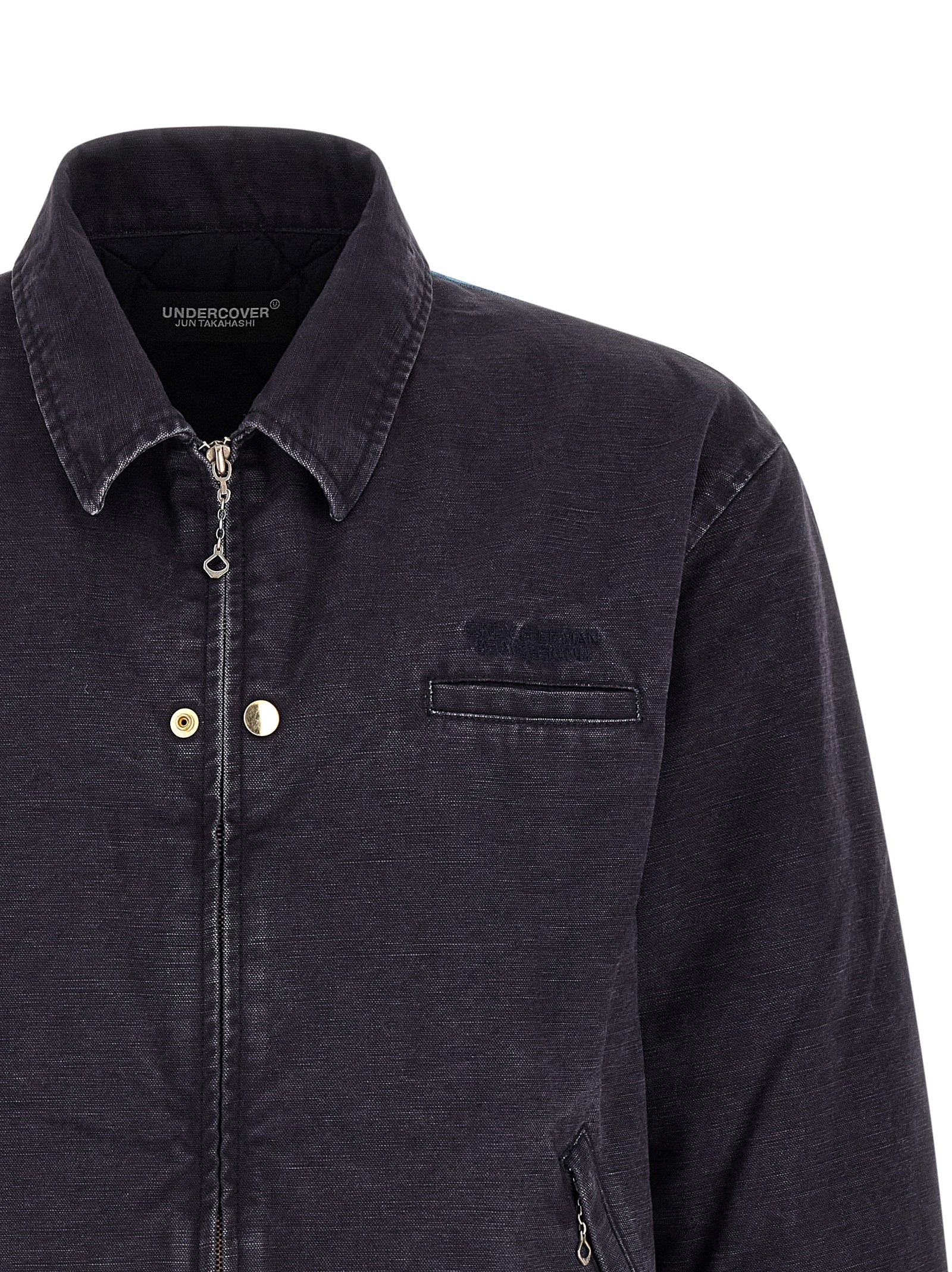 Undercover Blaue Baumwolljacke in voller Länge