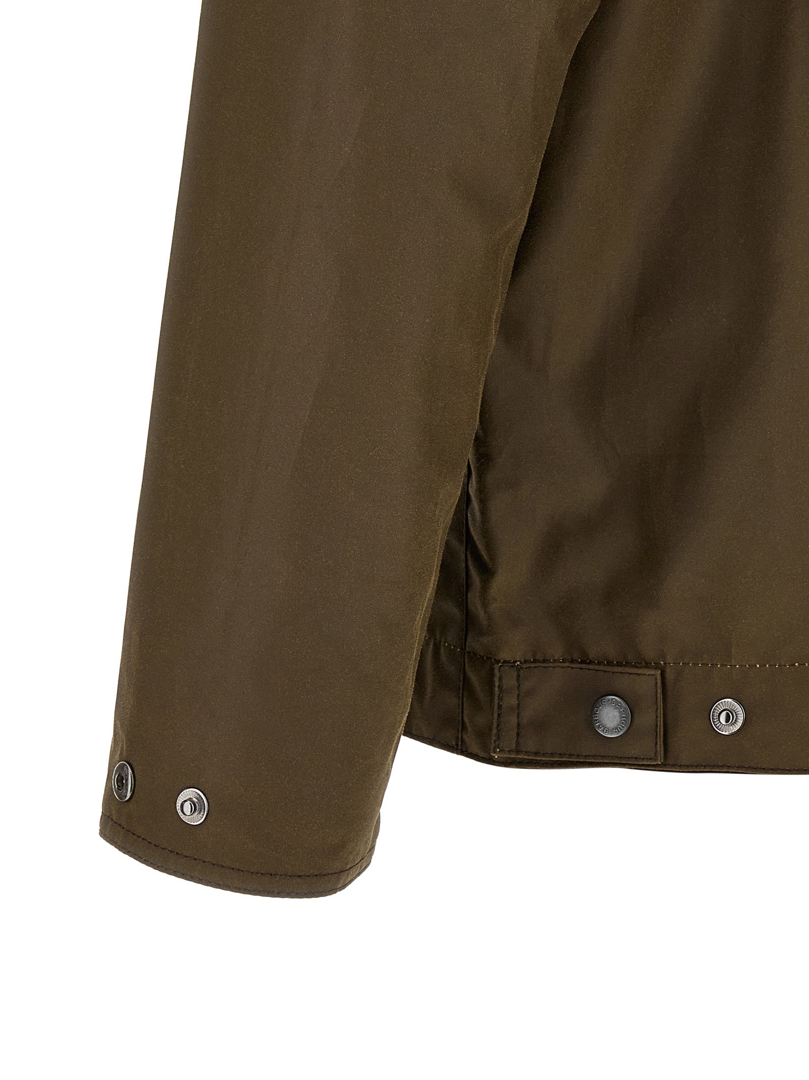 Barbour Braune Baumwolljacke in voller Länge