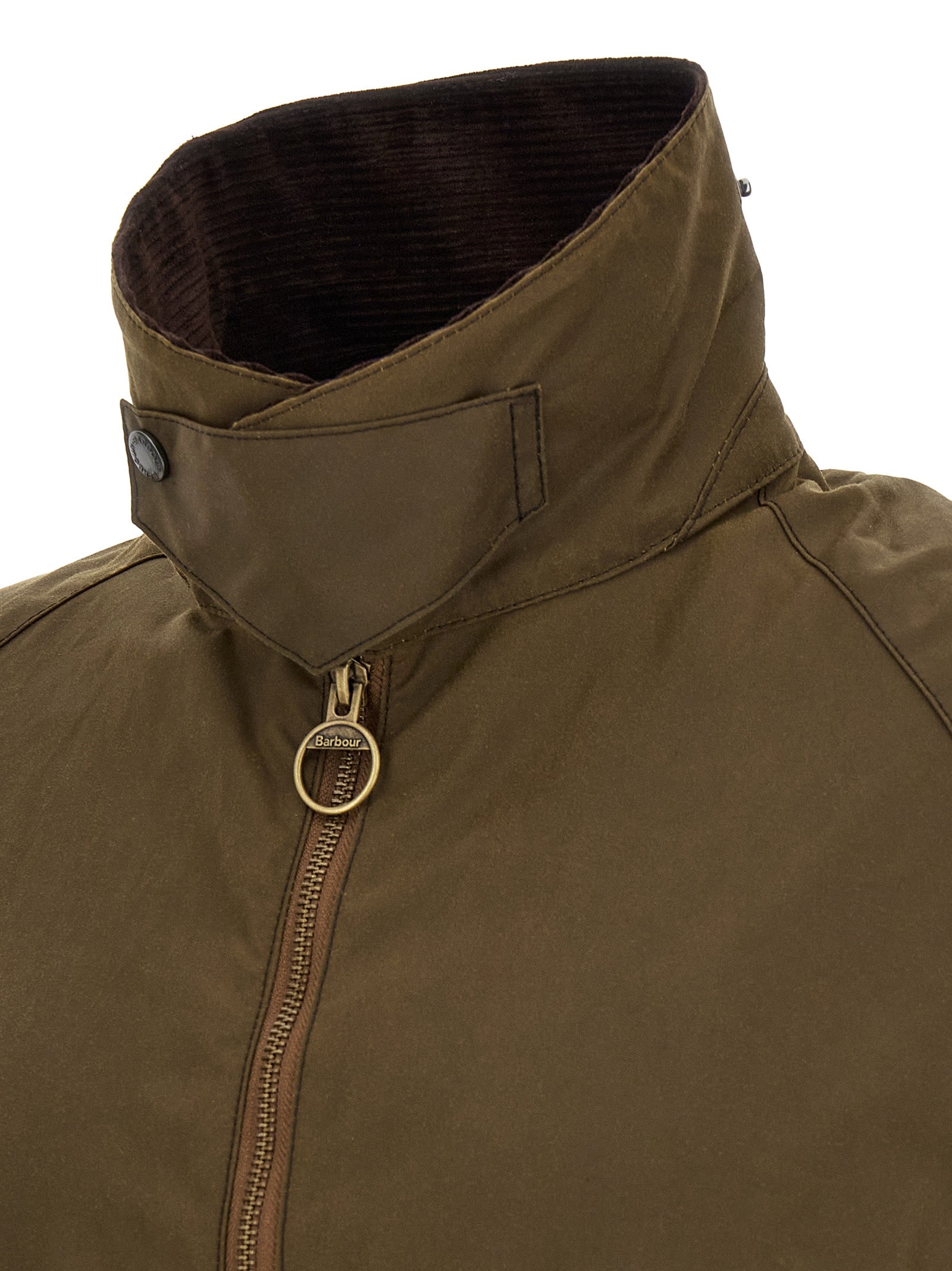 Barbour Braune Baumwolljacke in voller Länge