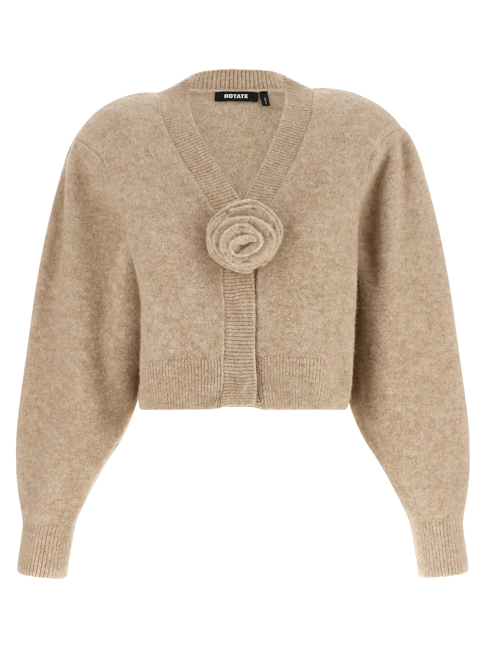 ROTATE BIRGER CHRISTENSEN Beige Wollstrickjacke