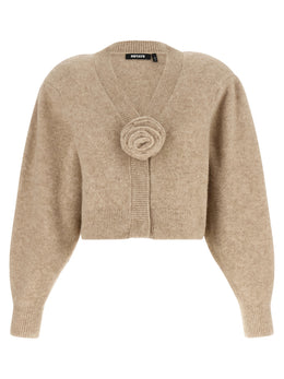 ROTATE BIRGER CHRISTENSEN Beige Wollstrickjacke
