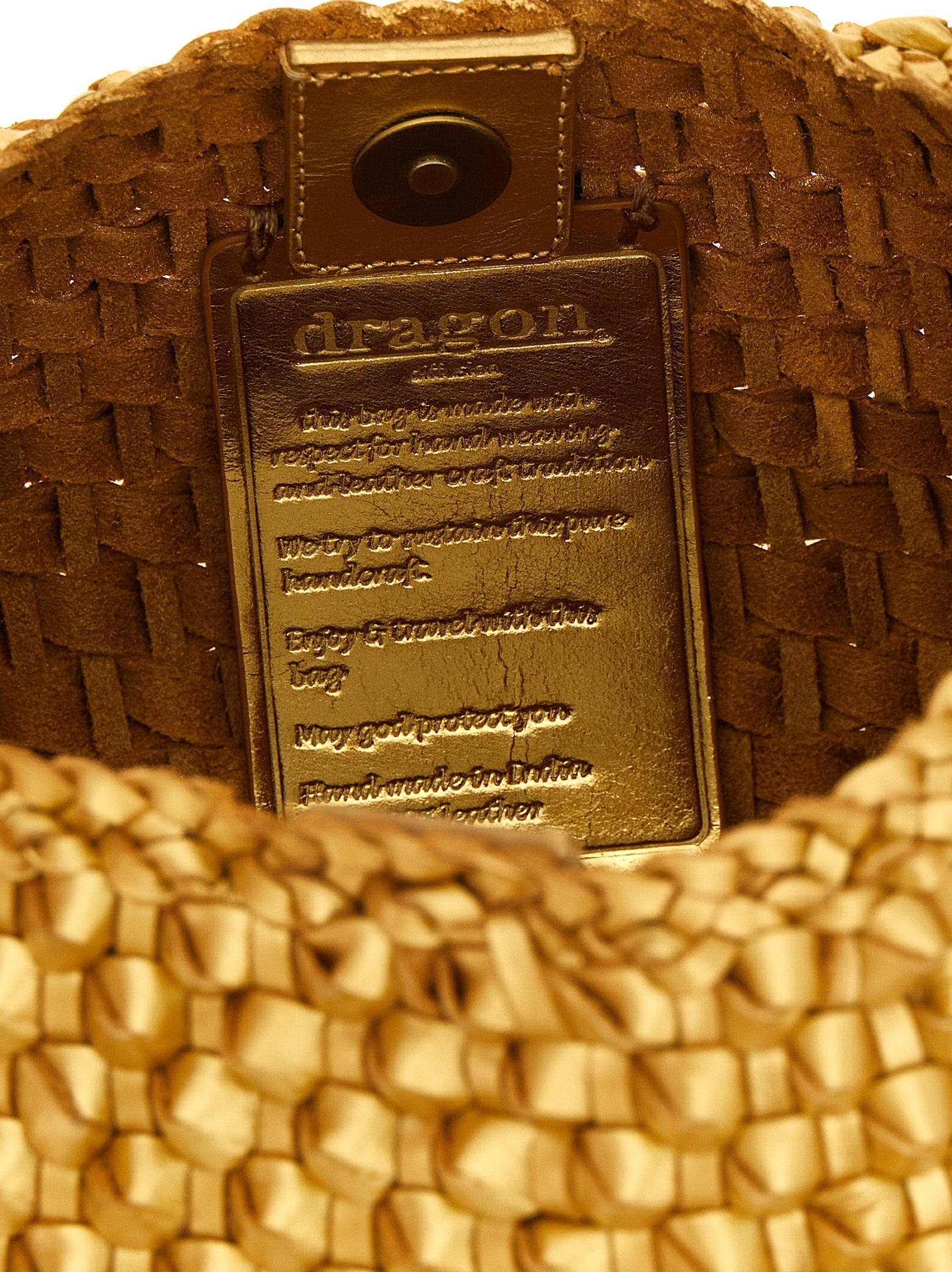 Dragon Diffusion Gold Cowhide Schultertasche