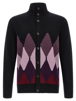 Ballantyne Schwarzer Kaschmir-Cardigan