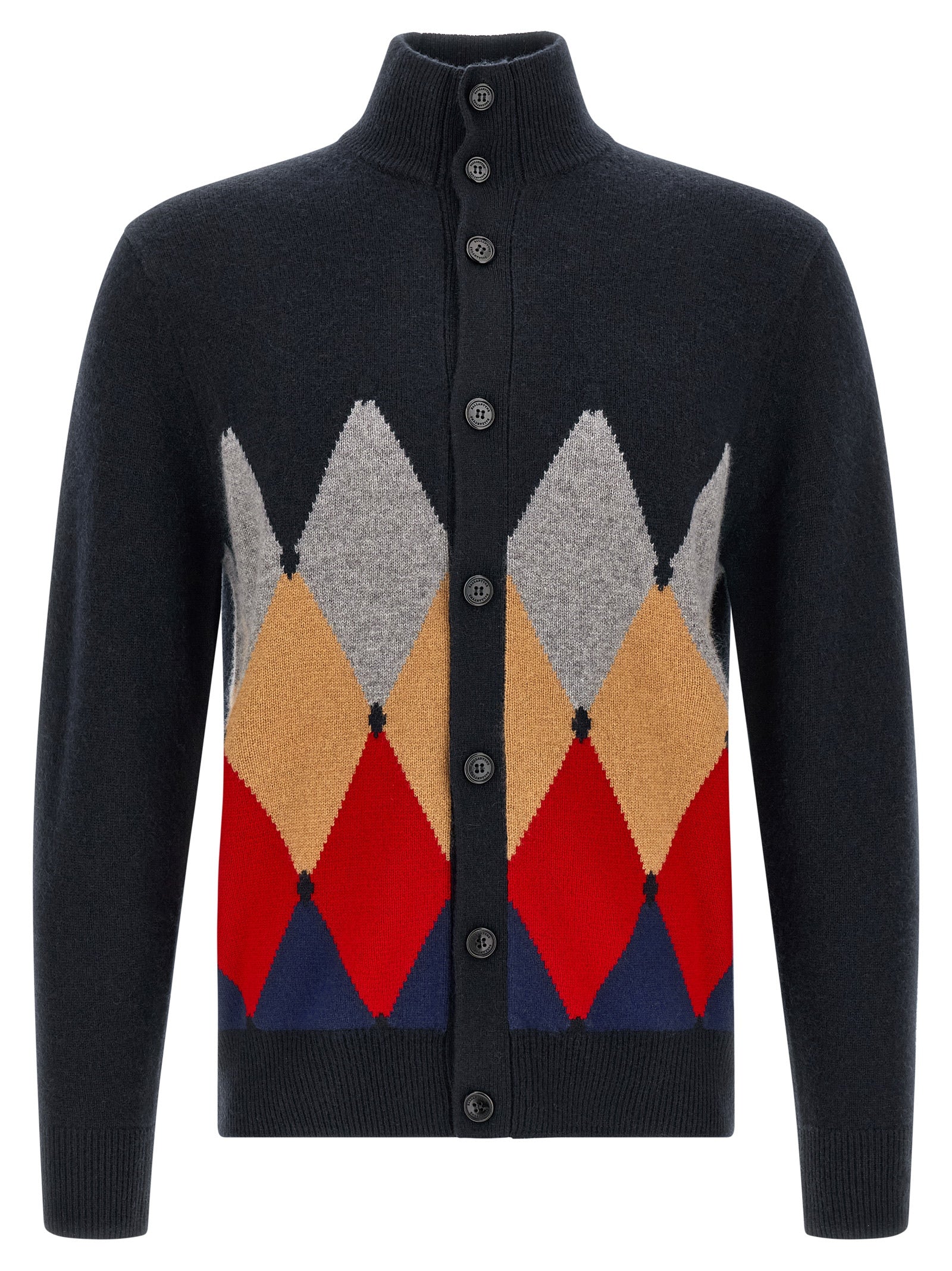 Ballantyne Blauer Kaschmir-Cardigan