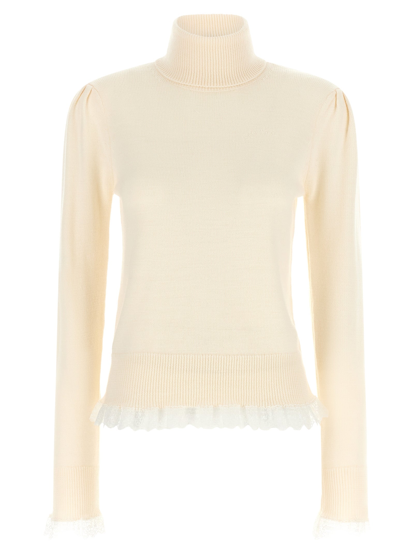 Ganni Cardigan aus weißer Merinowolle
