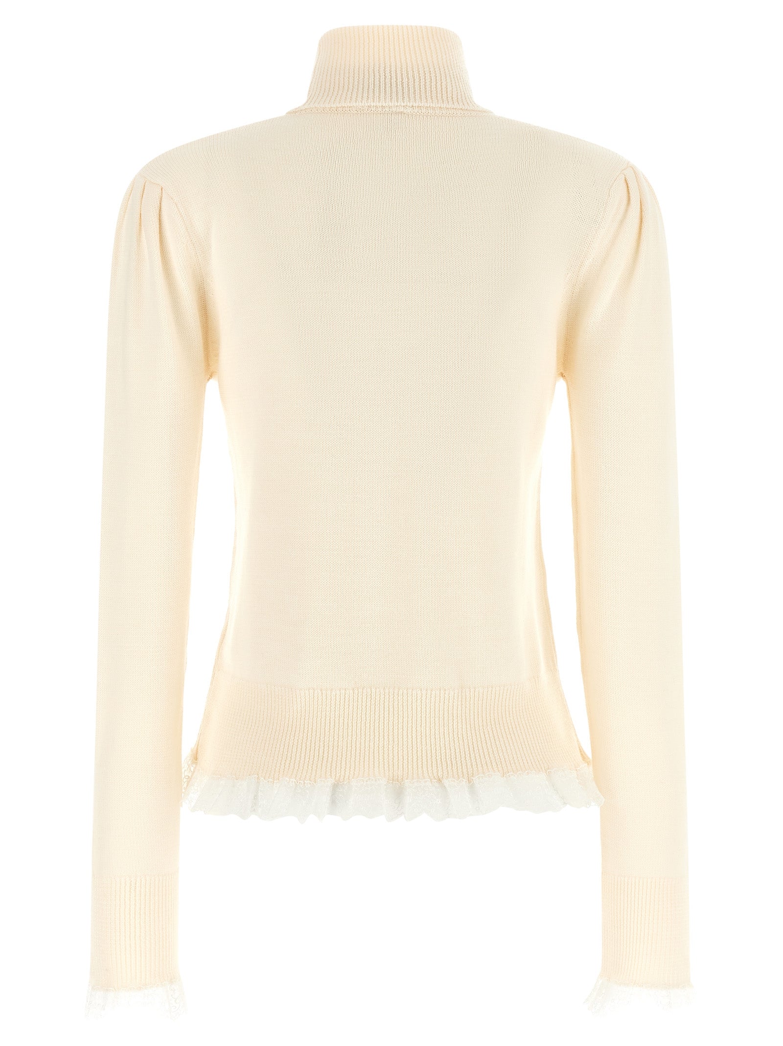 Ganni Cardigan aus weißer Merinowolle