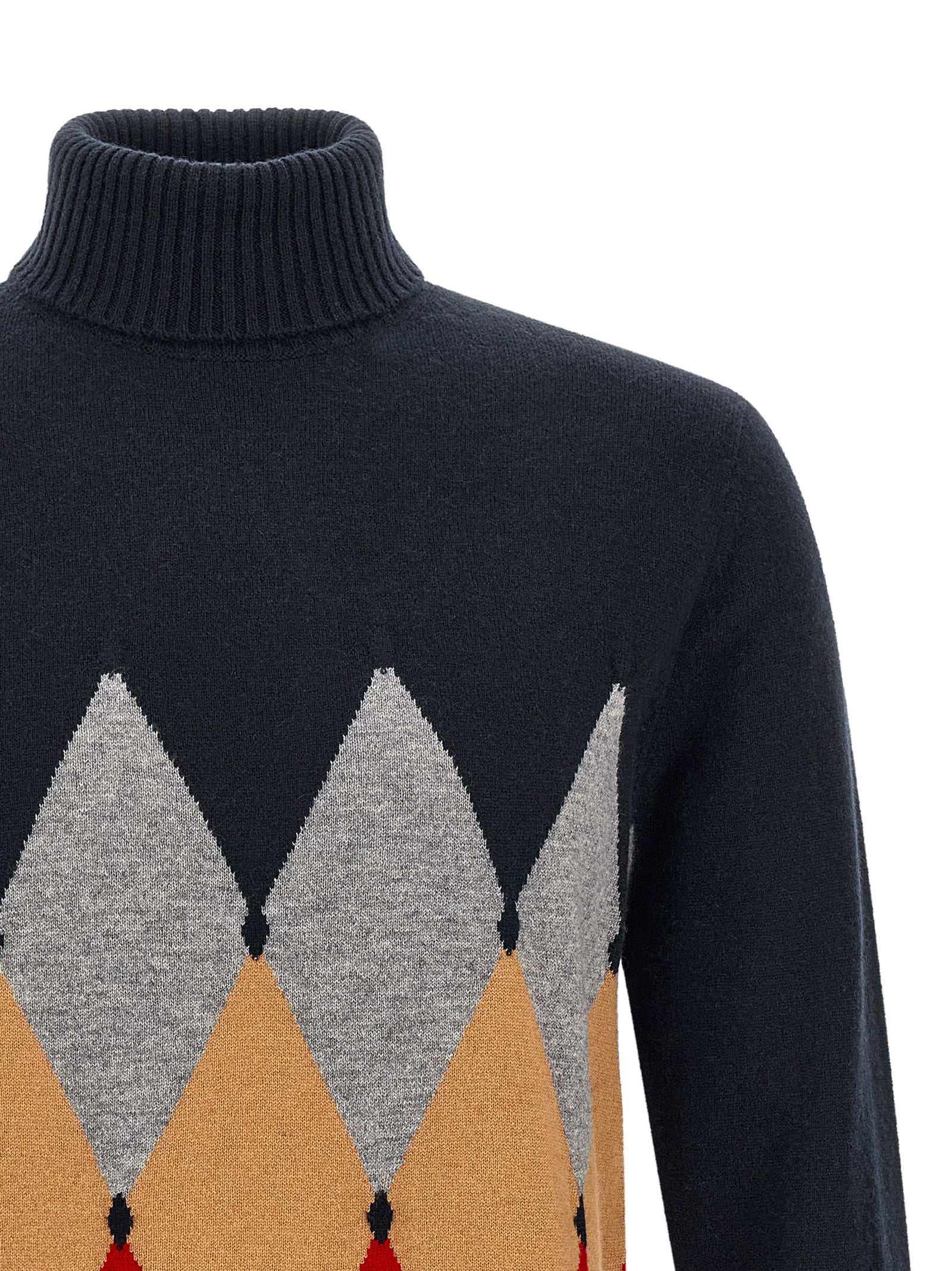 Ballantyne Blauer Kaschmir-Cardigan