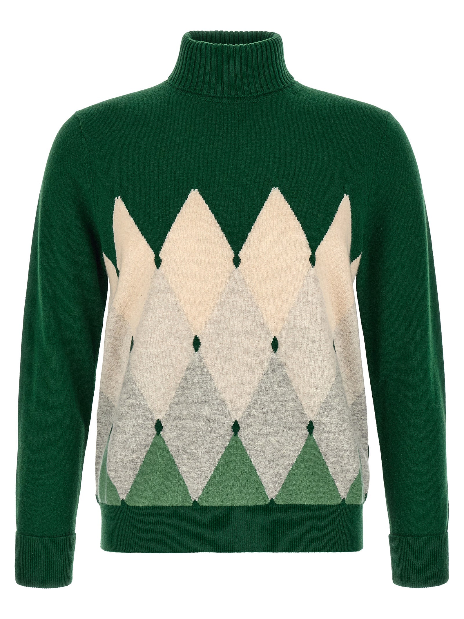 Ballantyne Zweifarbige Kaschmir-Strickjacke