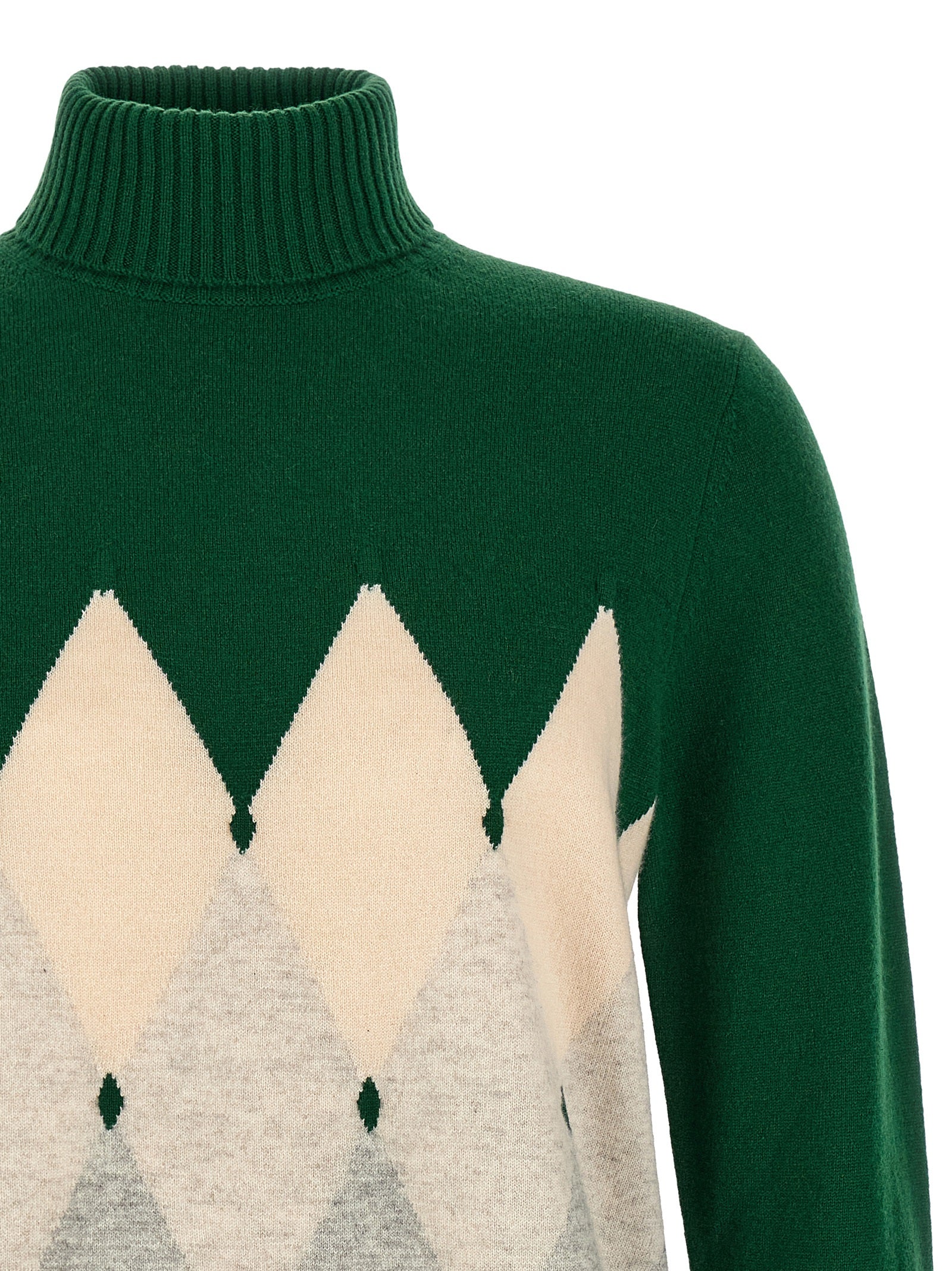 Ballantyne Zweifarbige Kaschmir-Strickjacke