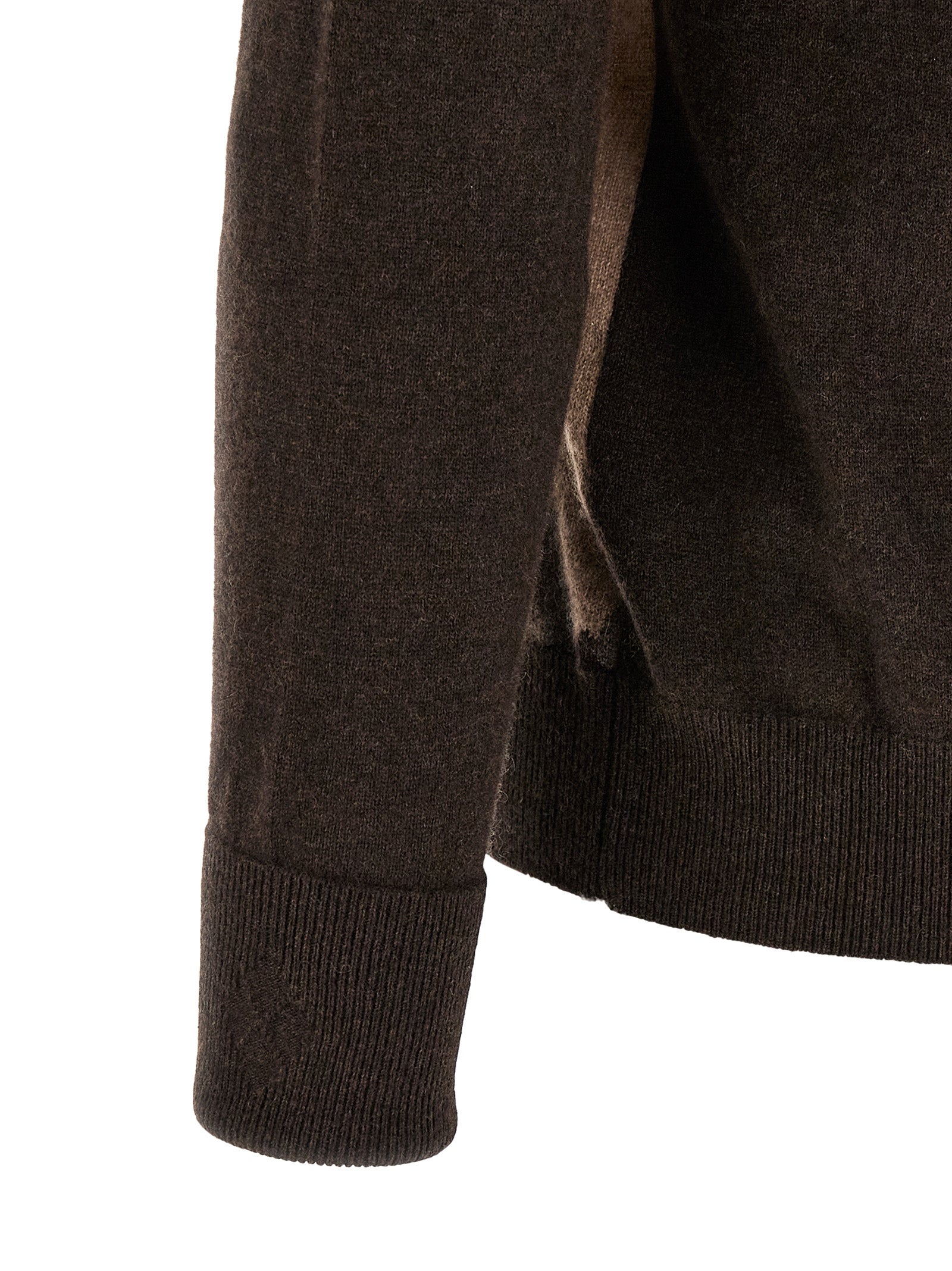 Ballantyne Brauner Kaschmir-Strickjacke
