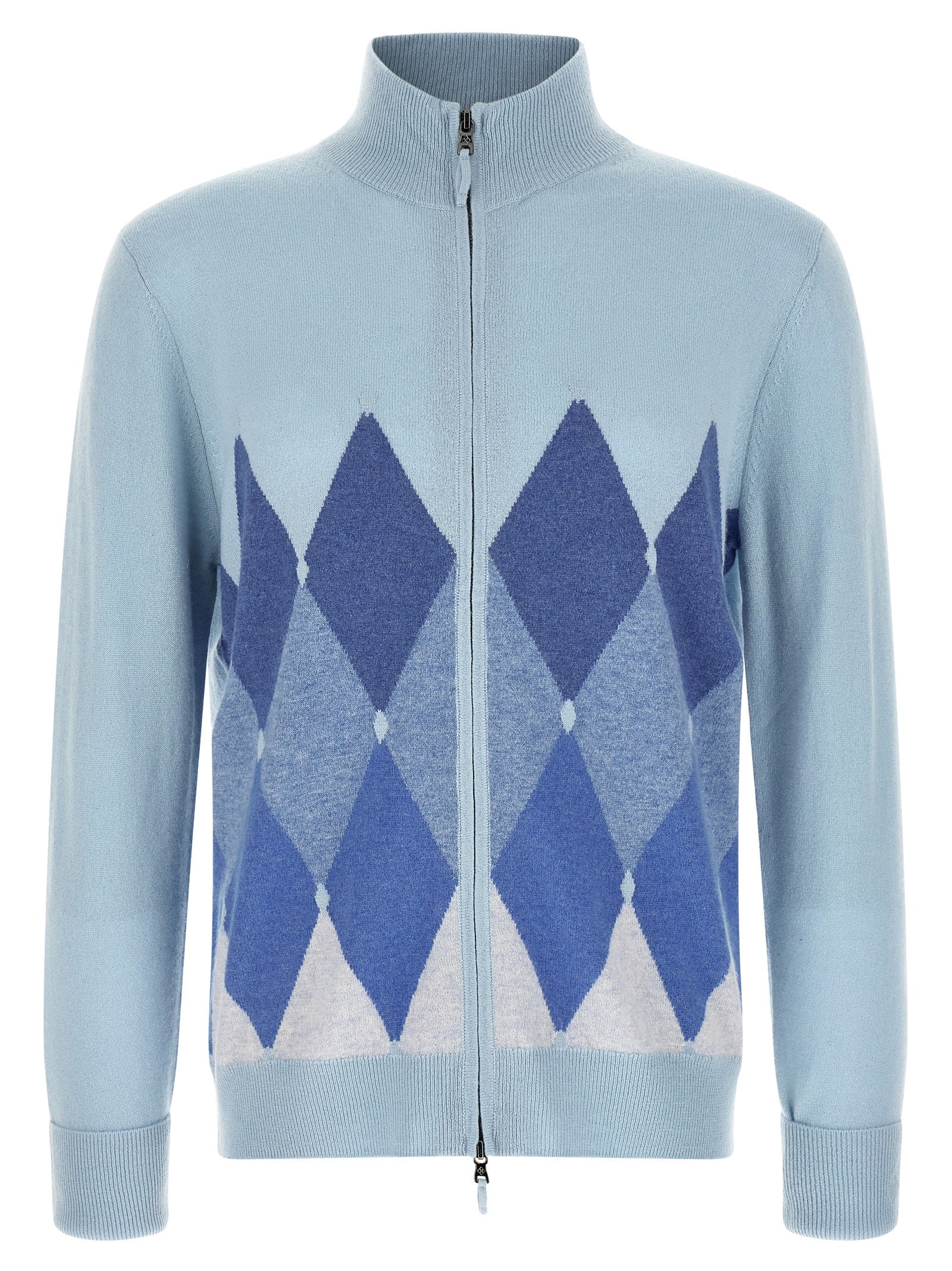 Ballantyne Blauer Kaschmir-Cardigan