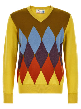 Ballantyne Mehrfarbige Kaschmir-Strickjacke