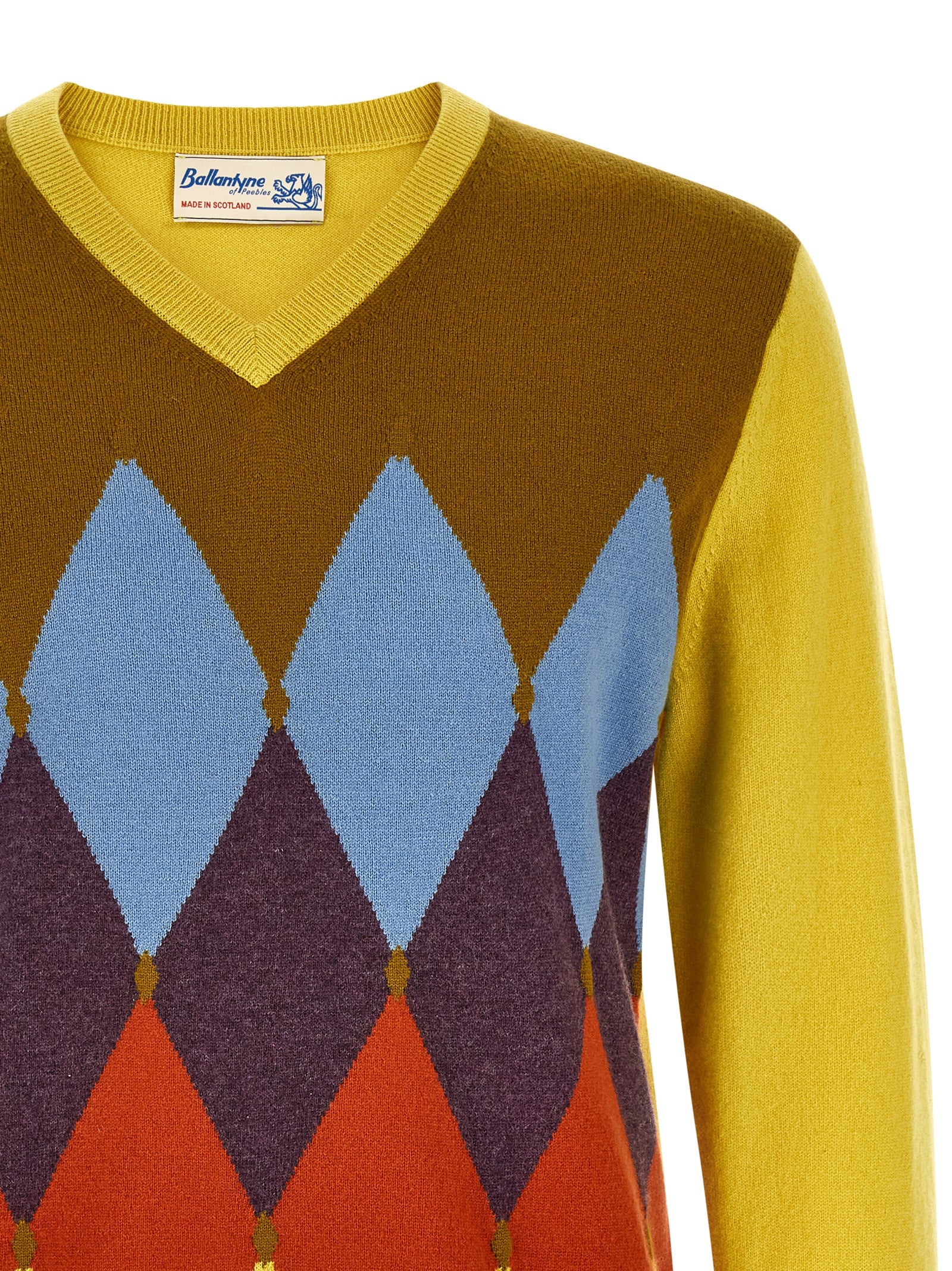 Ballantyne Mehrfarbige Kaschmir-Strickjacke