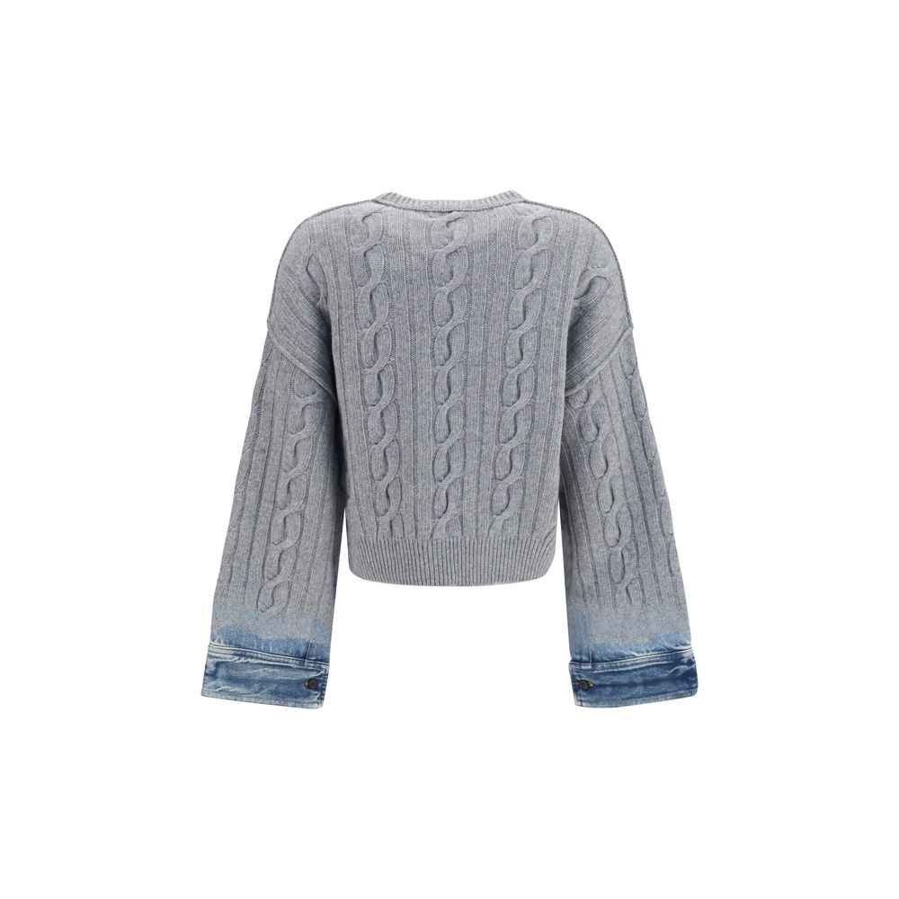 Haikure Grauer Oves Aries Wollpullover