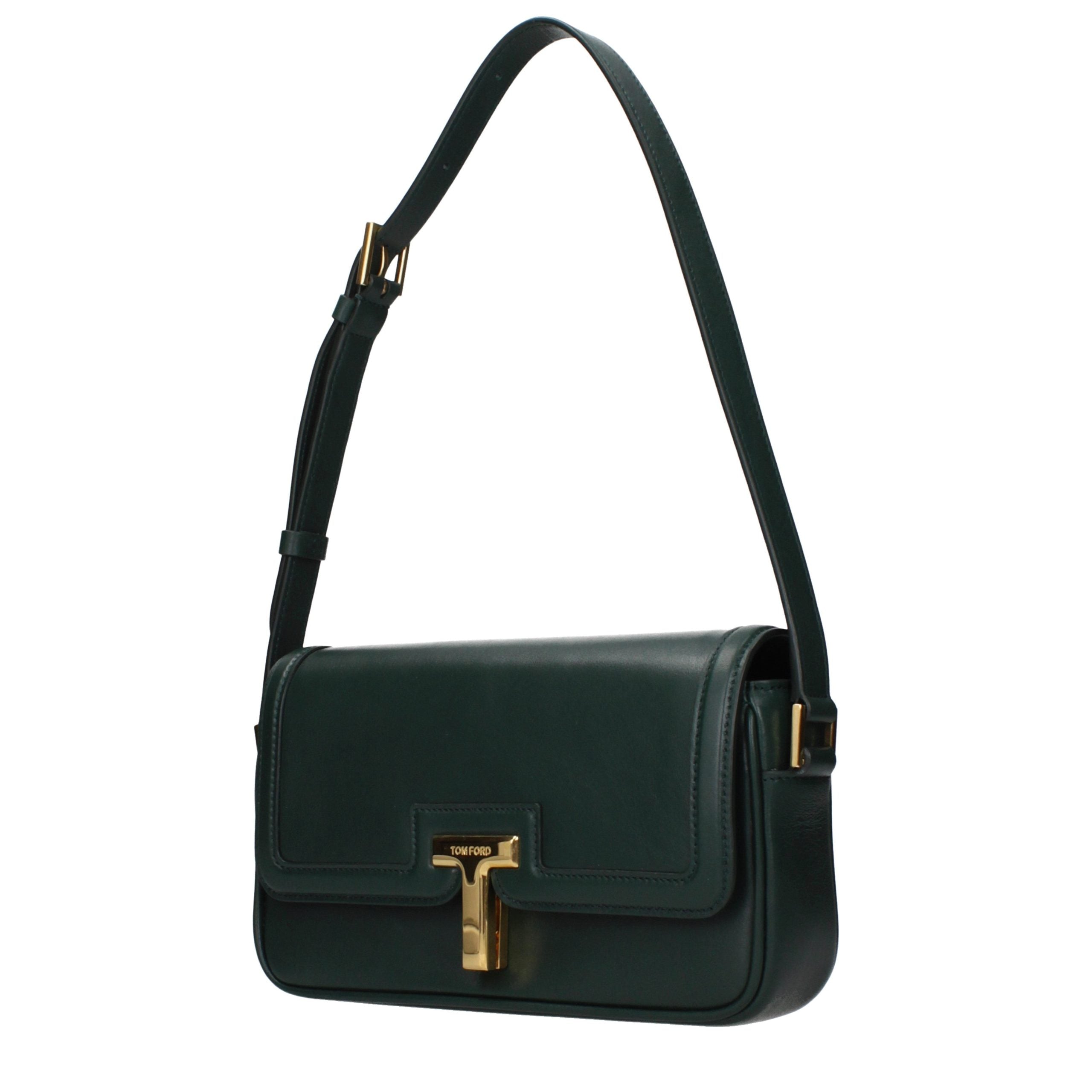 Tom Ford Grüne Leder Schultertasche