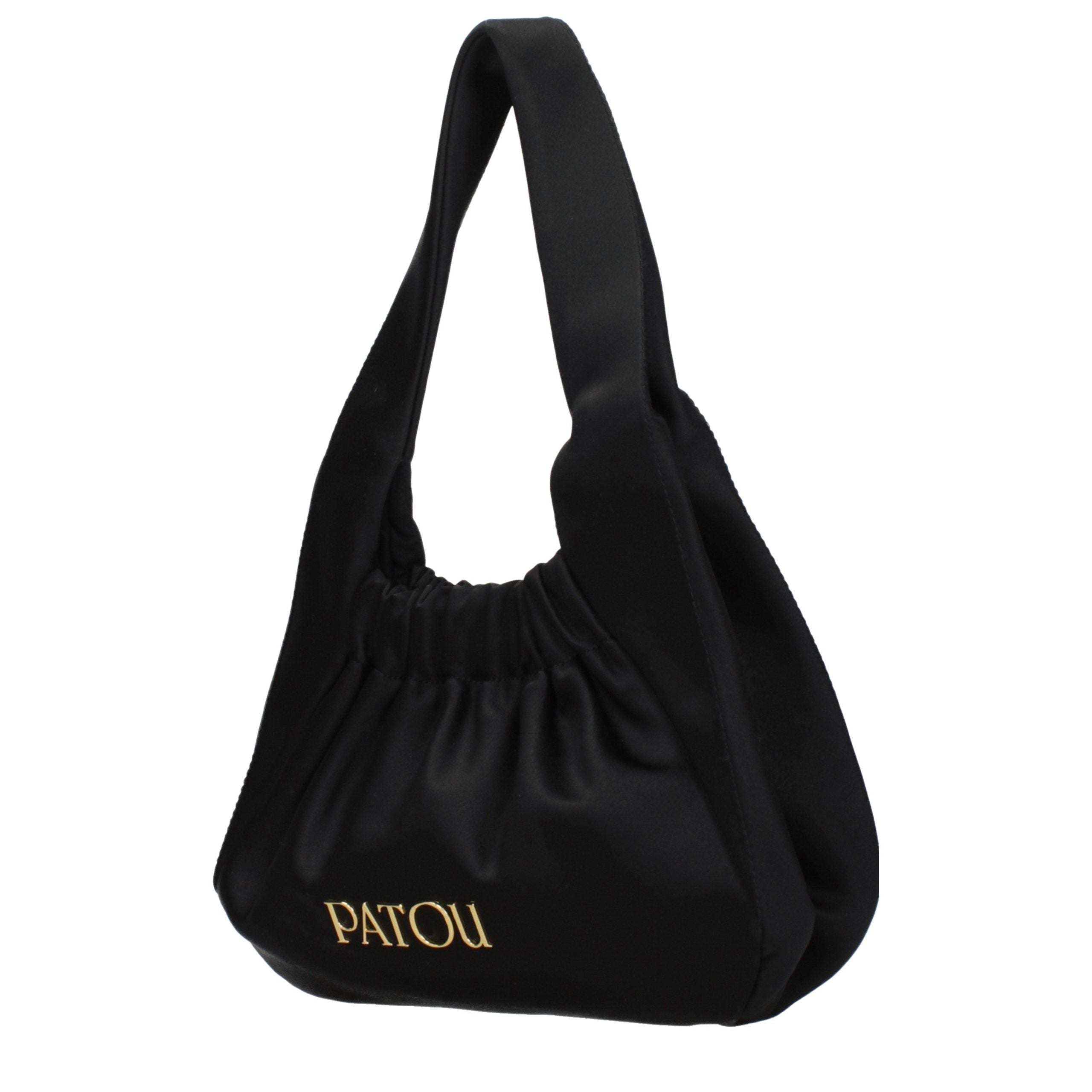Patou Schwarze Stoffhandtasche