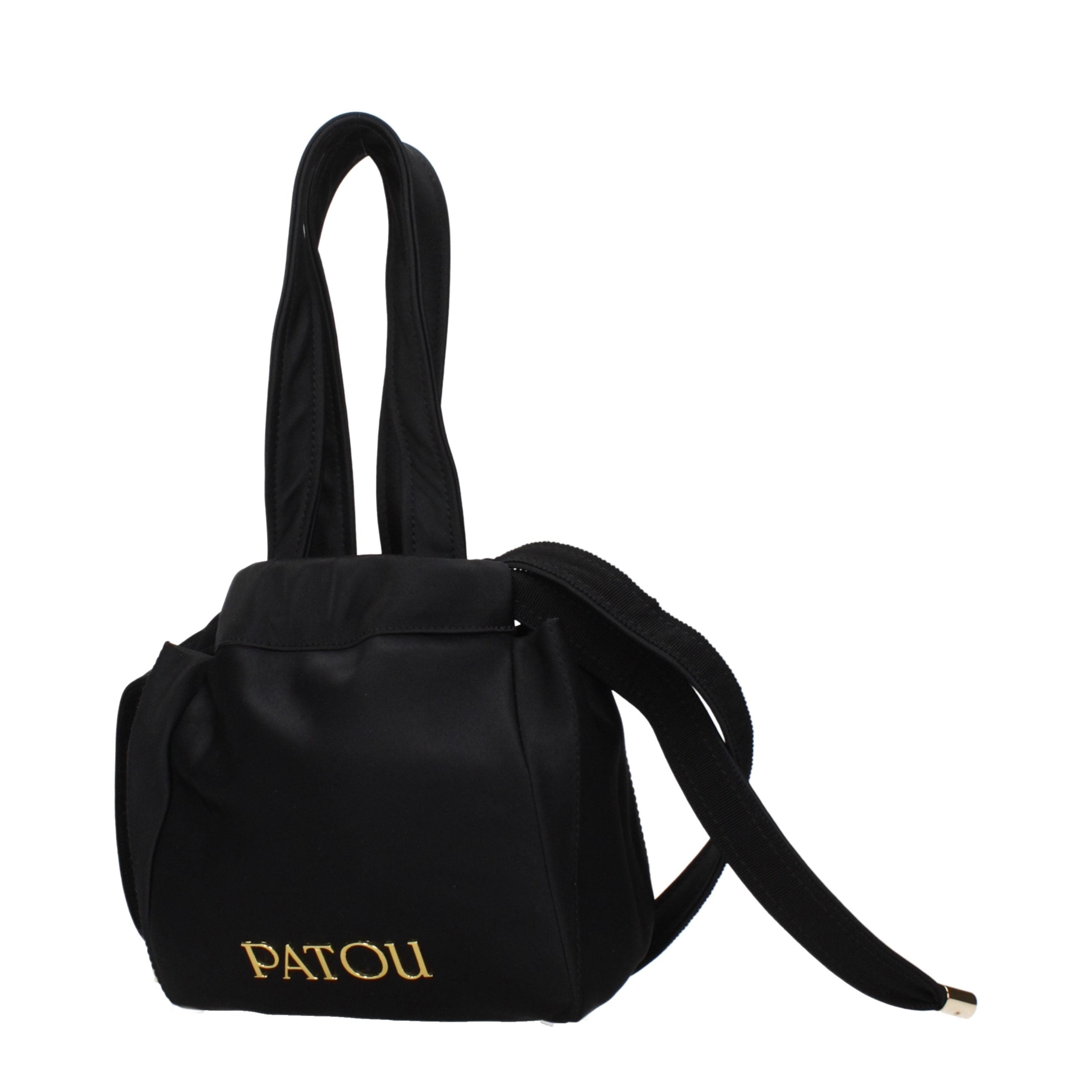 Patou Schwarze Stoffhandtasche