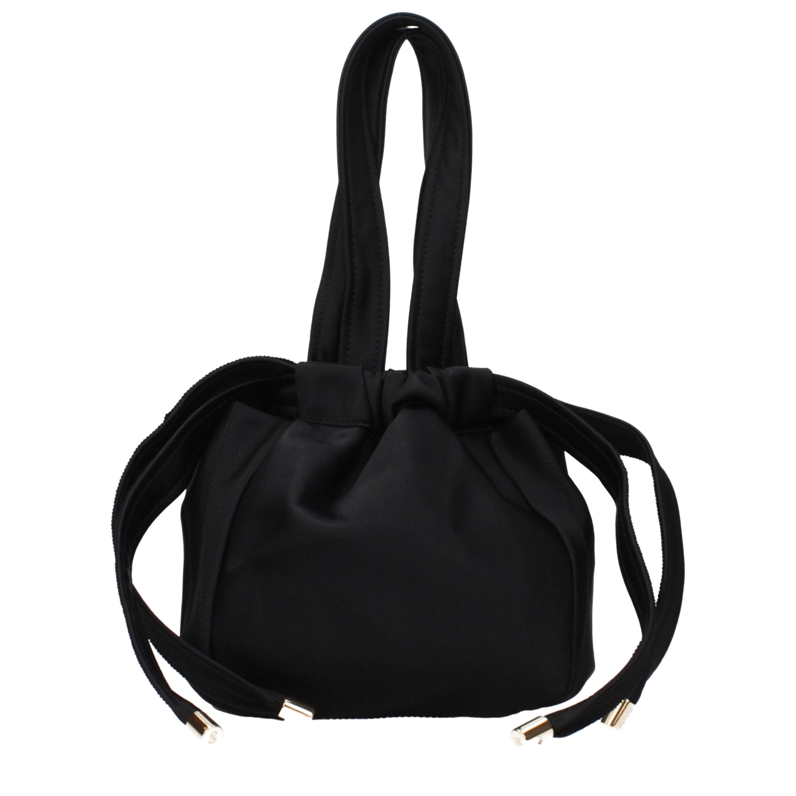 Patou Schwarze Stoffhandtasche
