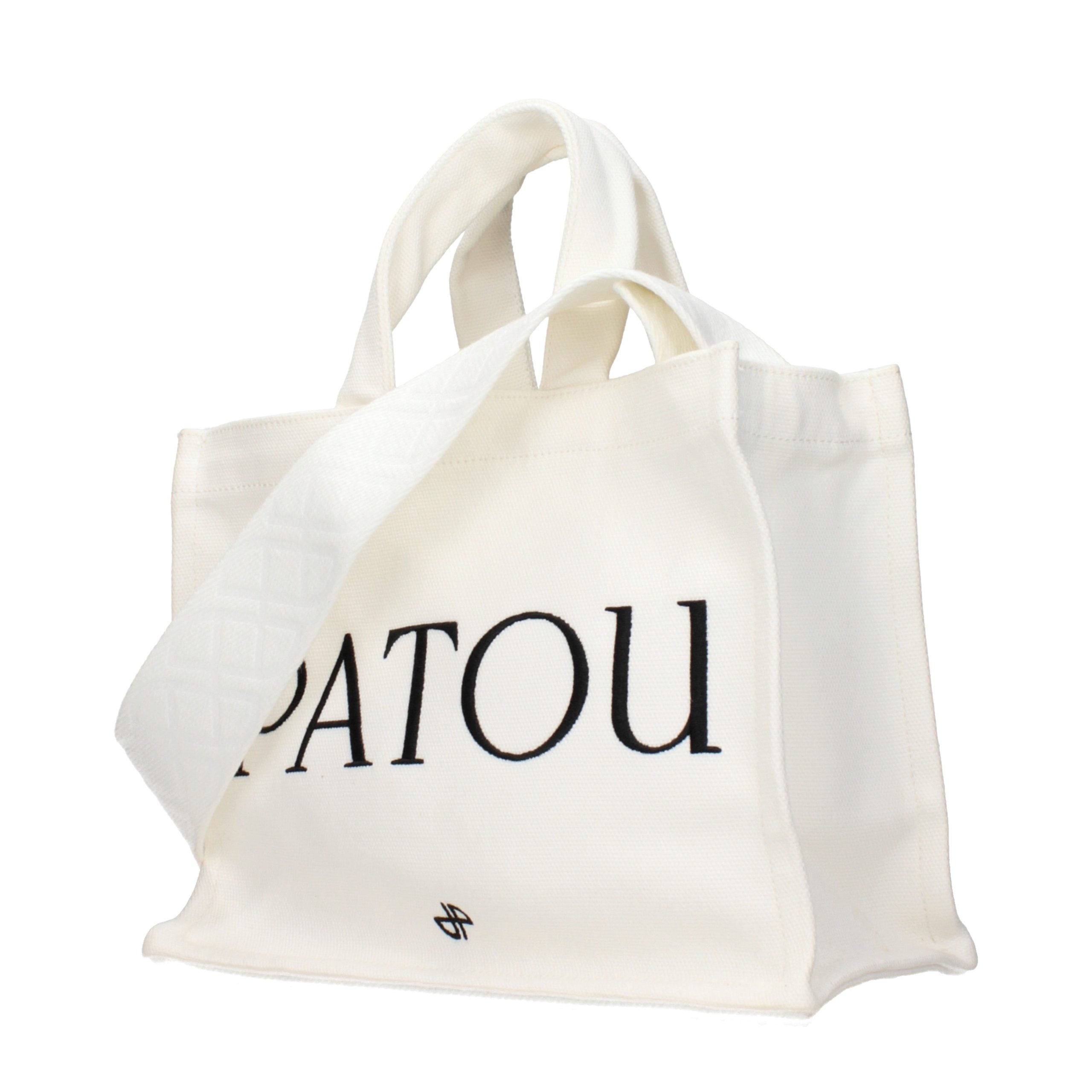 Patou Weiße Stoffhandtasche