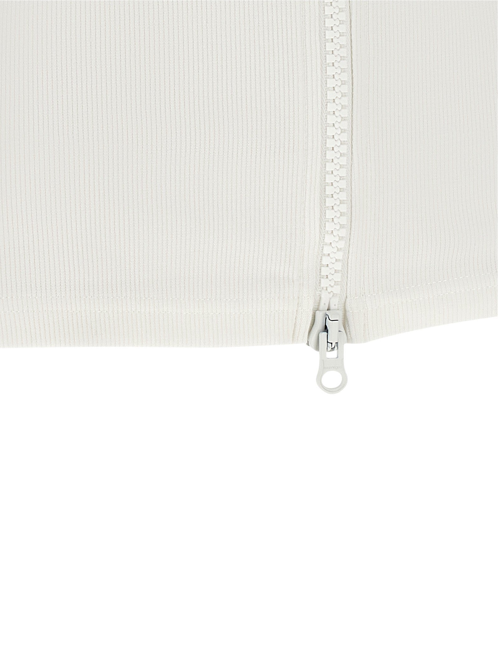 Courrèges Weißes ärmelloses Baumwoll-T-Shirt
