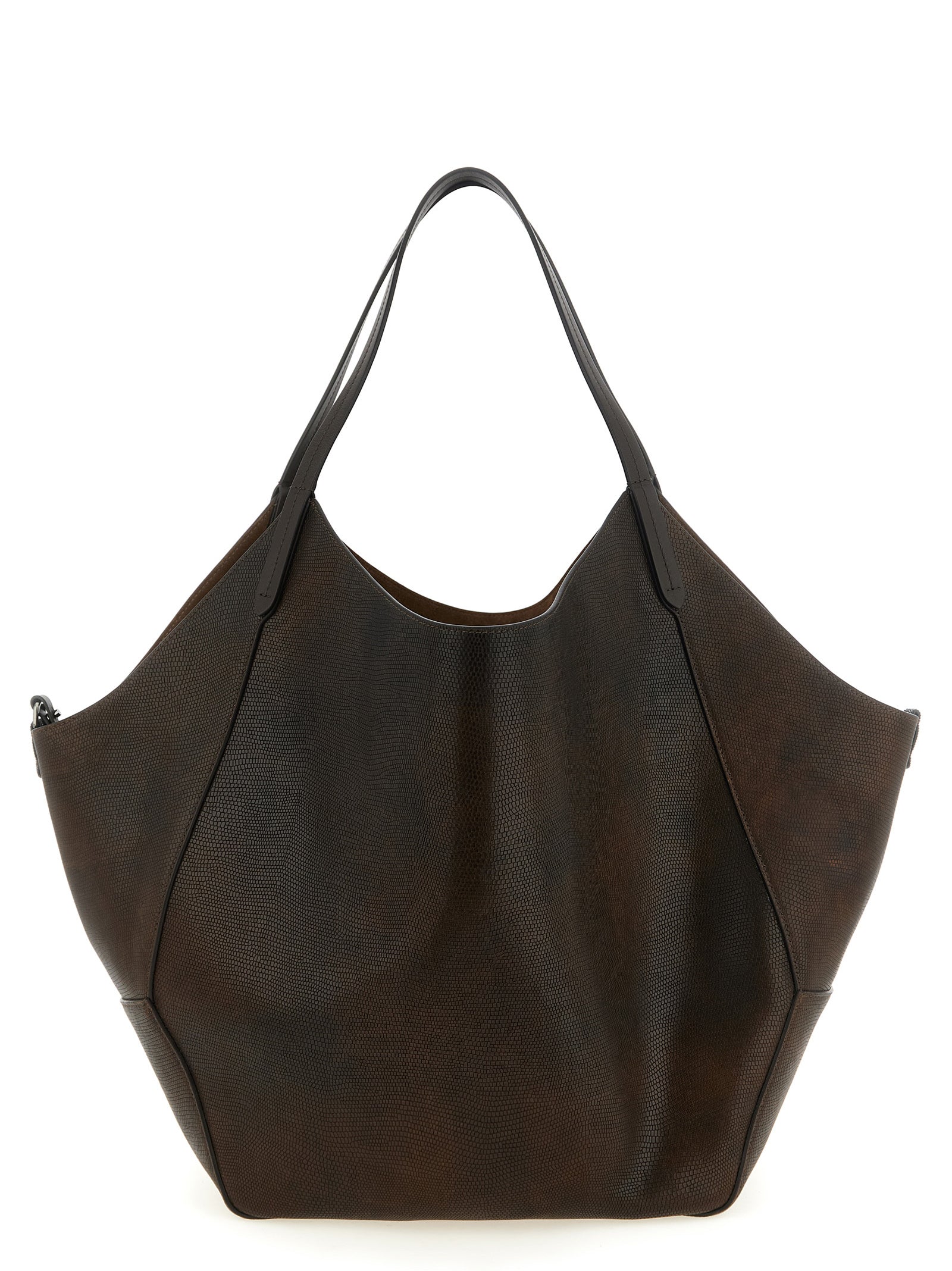 Brunello Cucinelli Braune Kalbsleder-Tote Bag