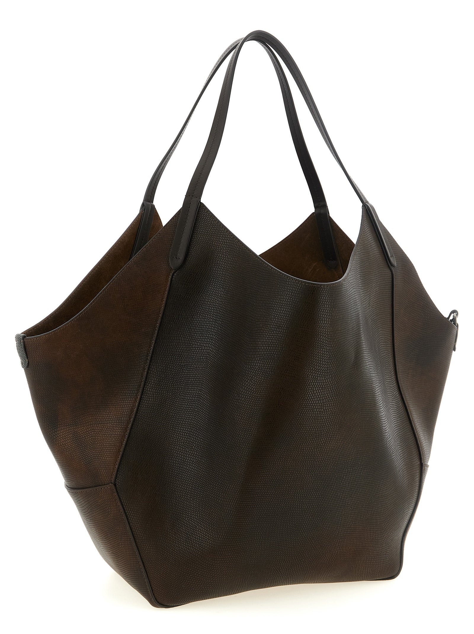 Brunello Cucinelli Braune Kalbsleder-Tote Bag