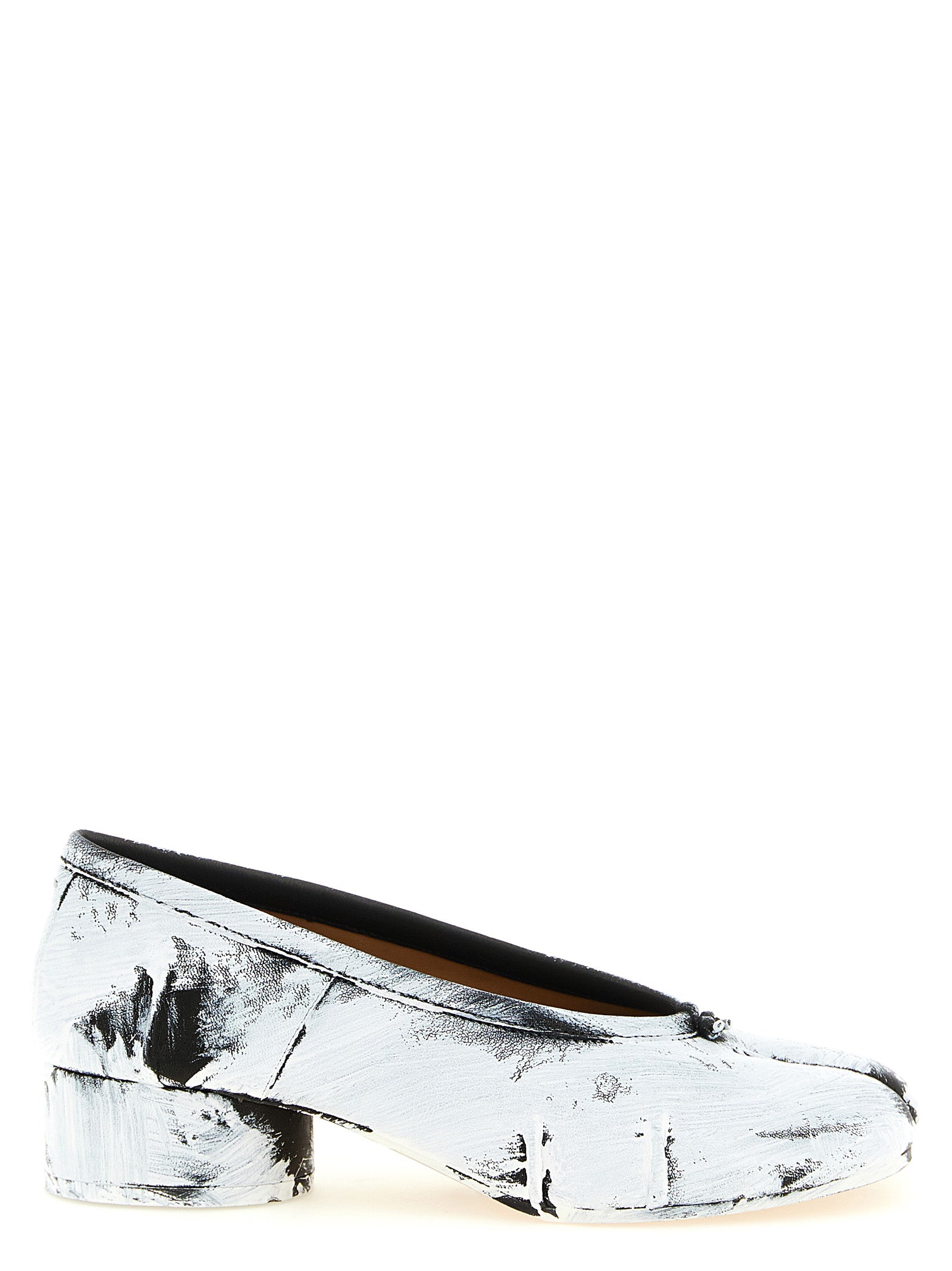 Maison Margiela Zweifarbige Pumps aus Lammleder mit mittlerem Absatz
