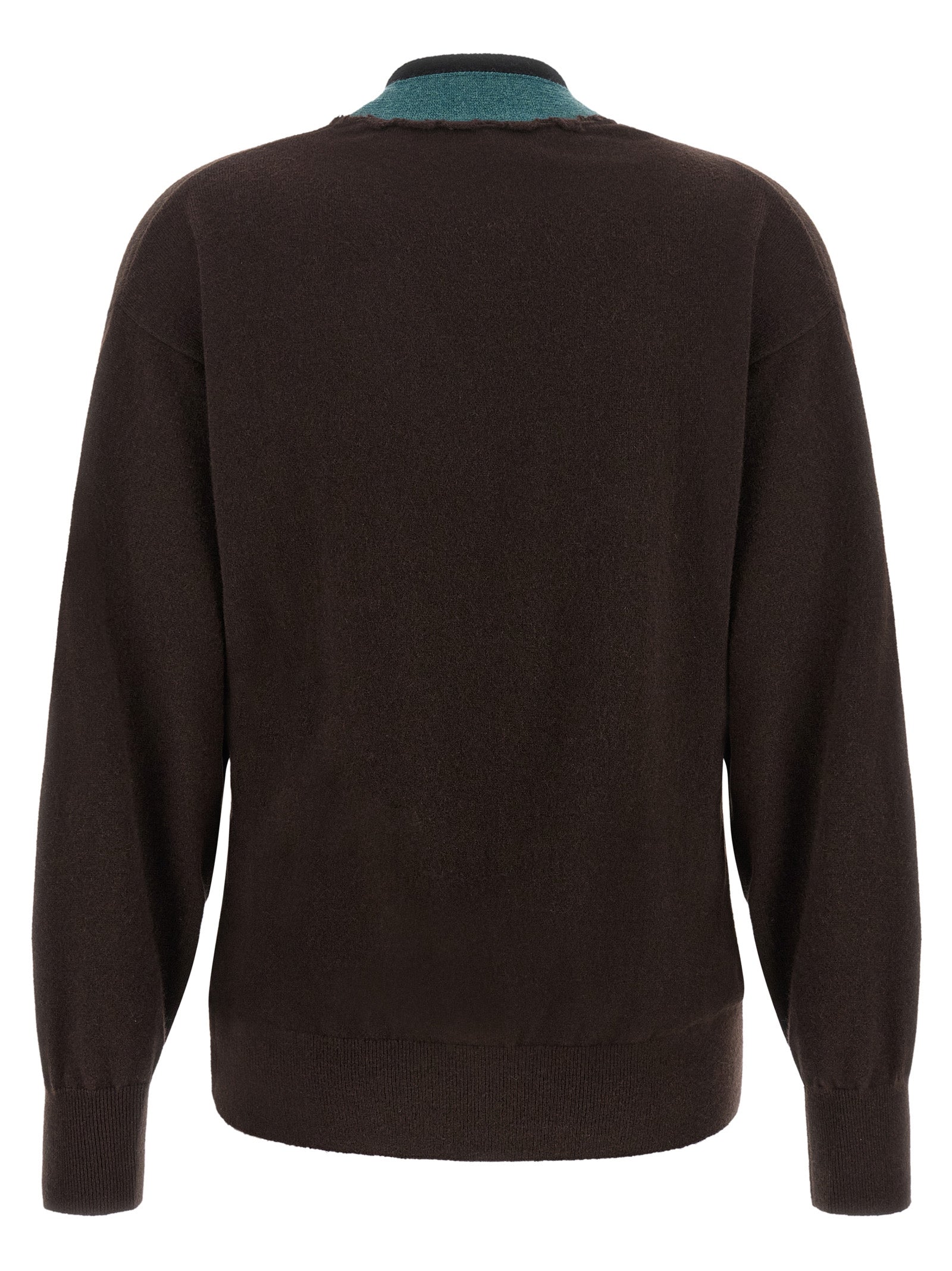 Dries Van Noten Brauner Kaschmir-Strickjacke