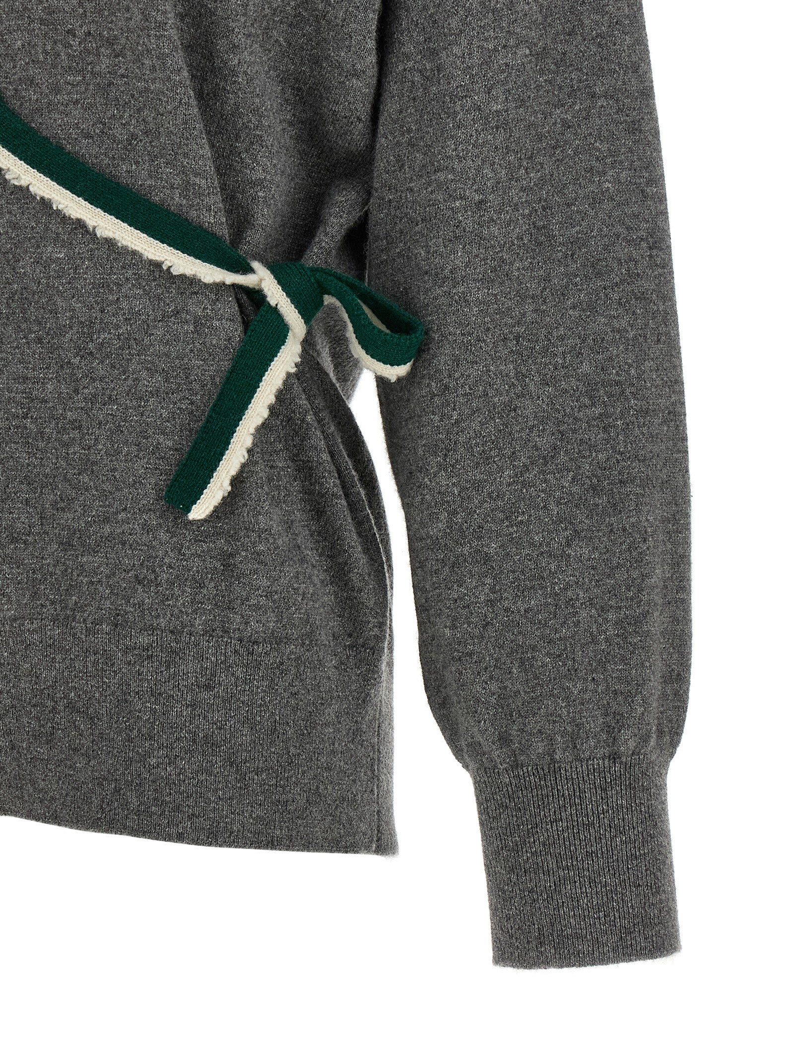 Dries Van Noten Grauer Kaschmir-Strickjacke