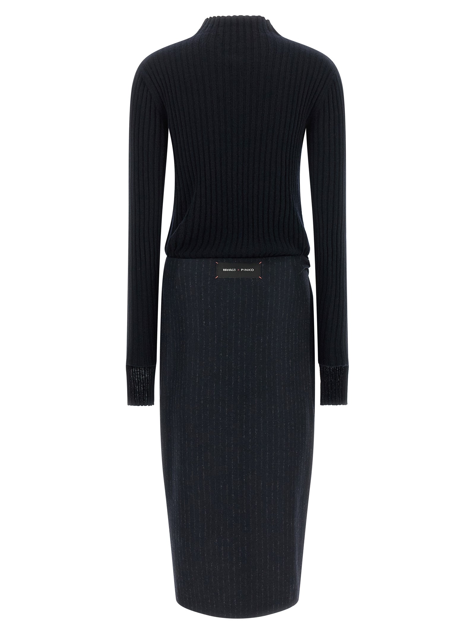 PINKO Blaues Midi-Kleid aus Polyester