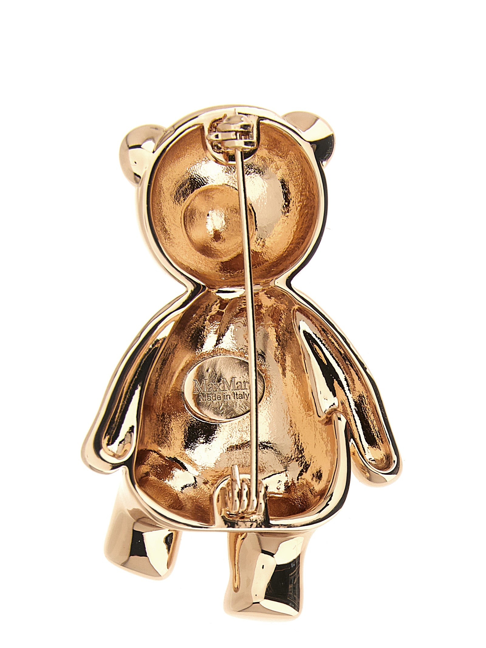 Max Mara Goldfarbene Brosche aus Metall