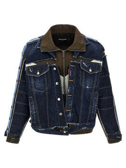 Dsquared² Blaue Jeansjacke aus Baumwolle