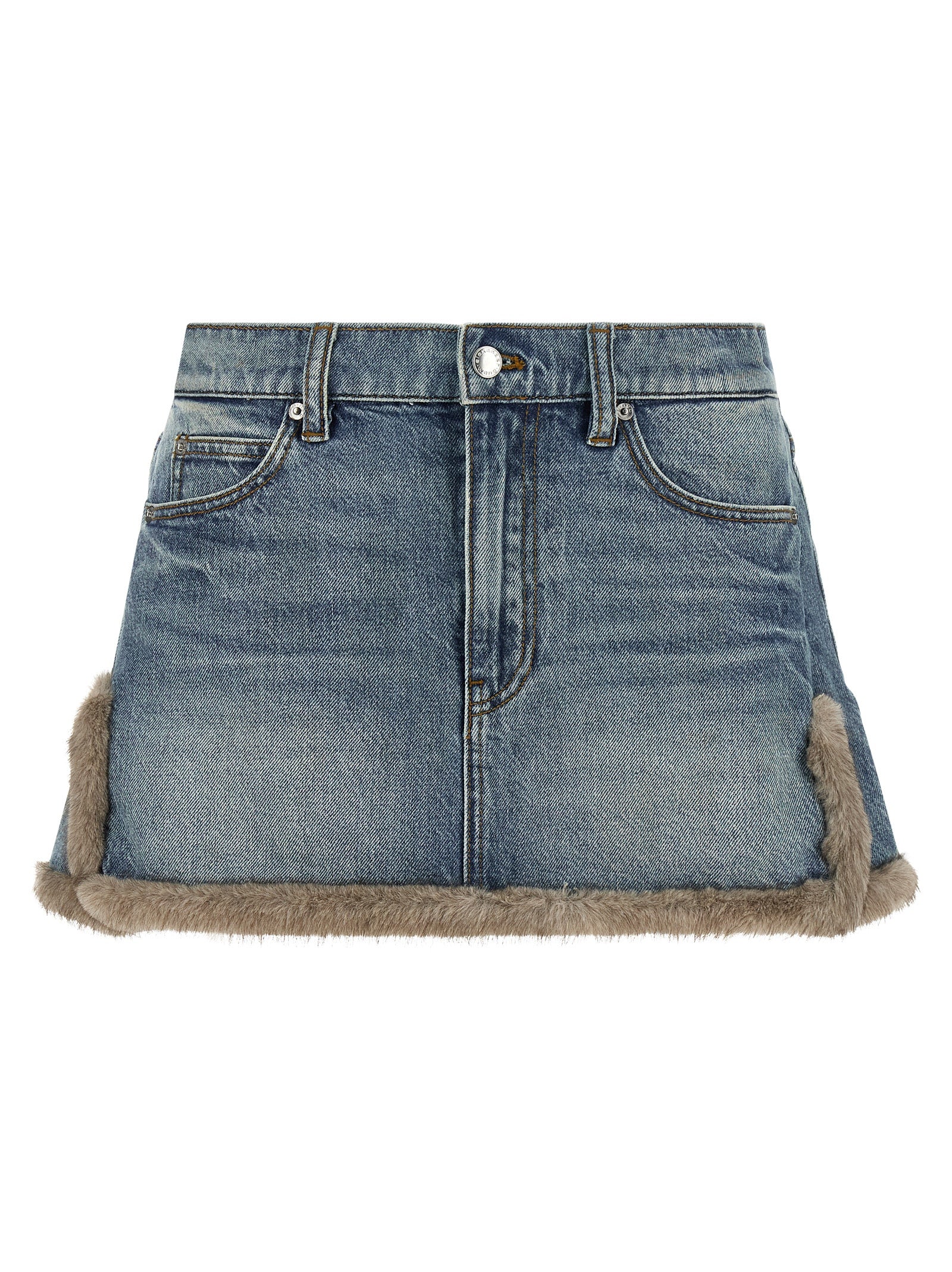 DENIM X ALEXANDER WANG Blauer Baumwoll-Maxirock