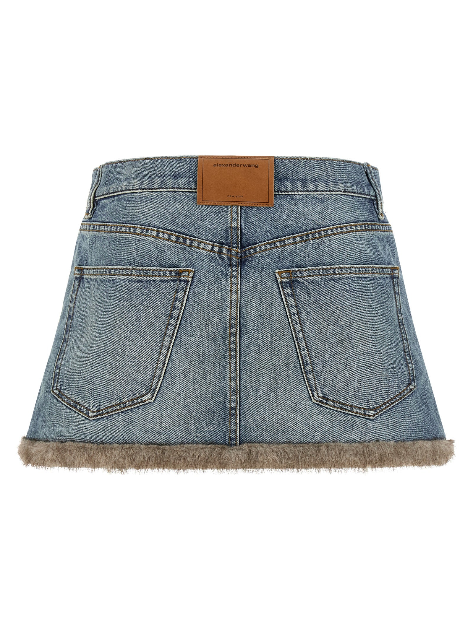 DENIM X ALEXANDER WANG Blauer Baumwoll-Maxirock