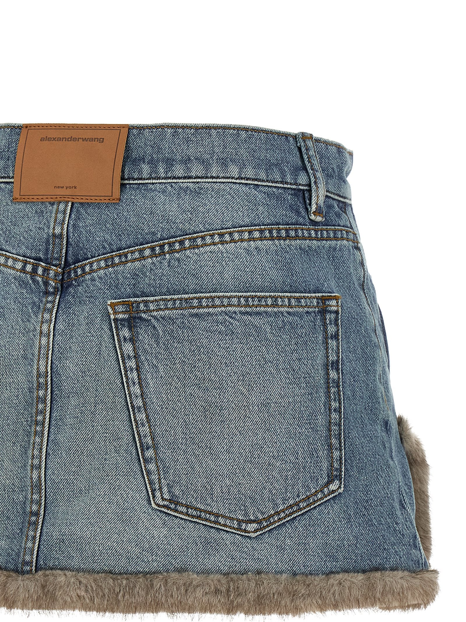 DENIM X ALEXANDER WANG Blauer Baumwoll-Maxirock