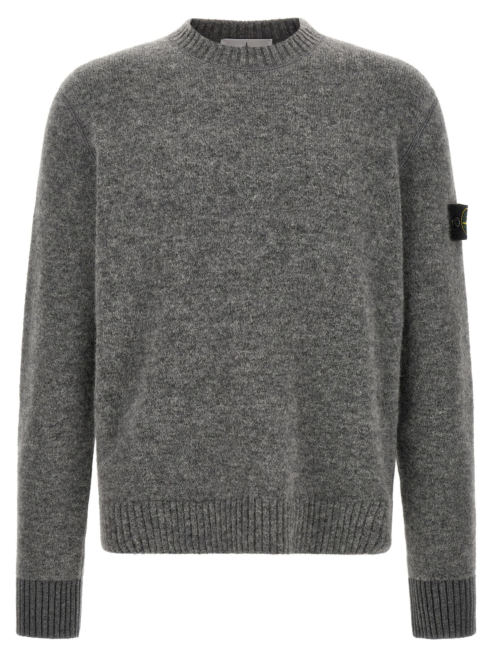 Stone Island Grauer Wollcardigan