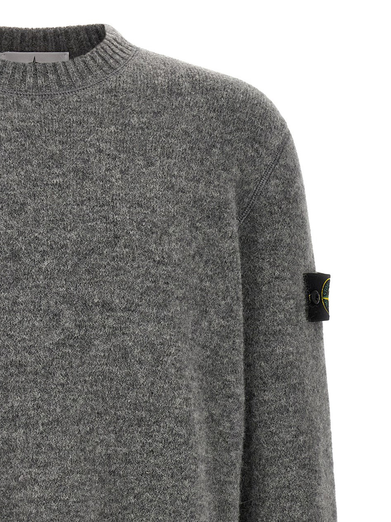 Stone Island Grauer Wollcardigan