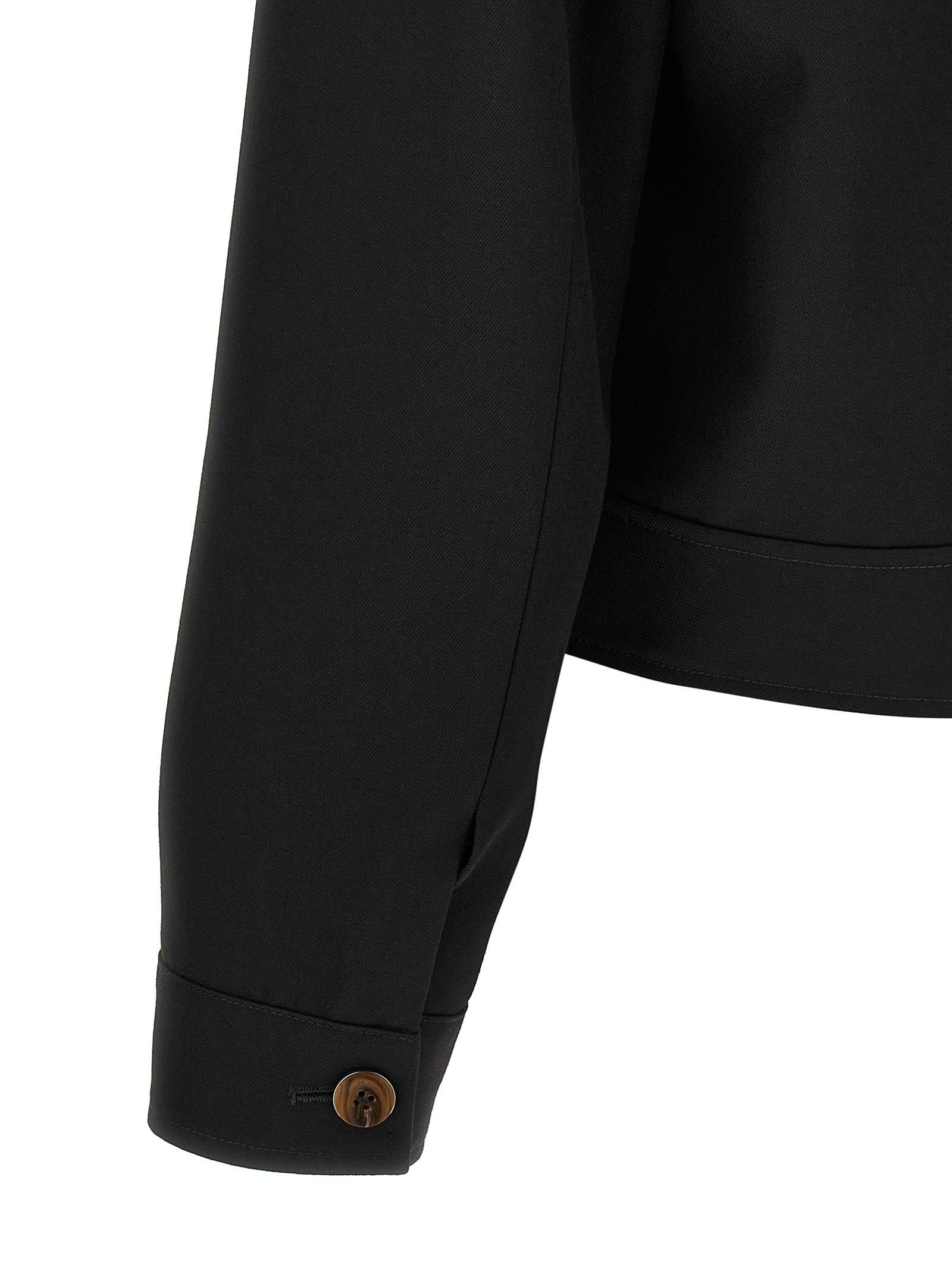 Amiri Schwarze Polyester-Jacke in voller Länge