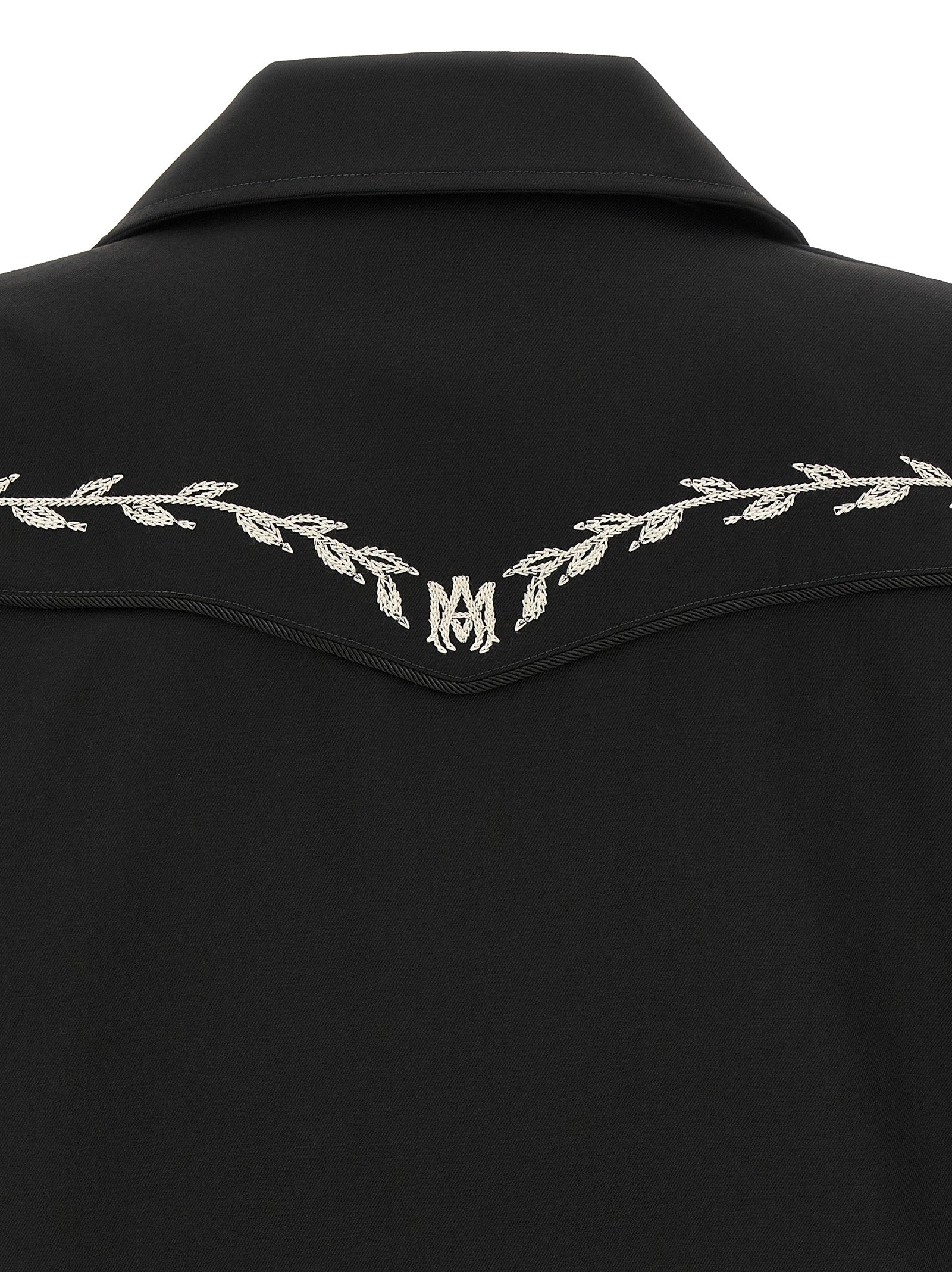 Amiri Schwarze Polyester-Jacke in voller Länge