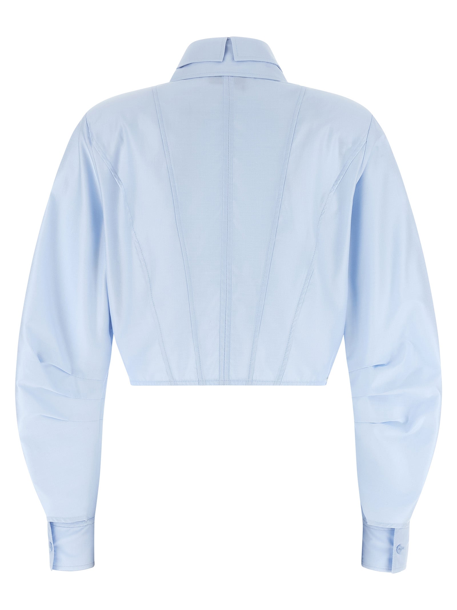 Elisabetta Franchi Blaue Baumwollbluse