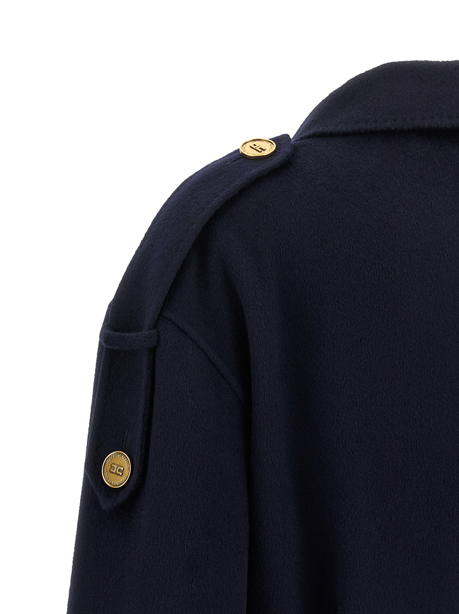 Elisabetta Franchi Blauer Wollmantel
