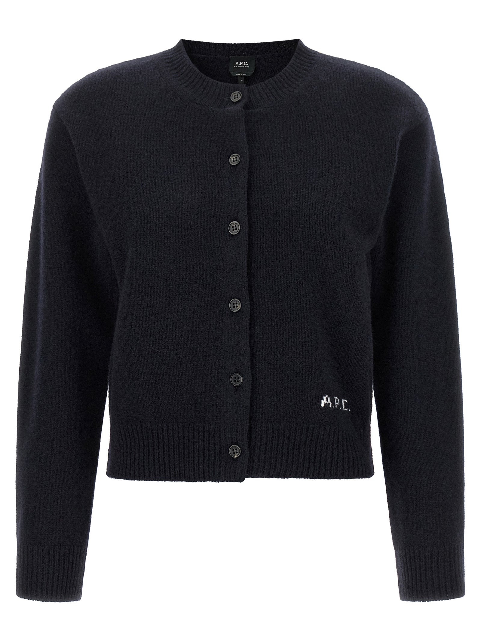 A.P.C. Blauer Wollcardigan